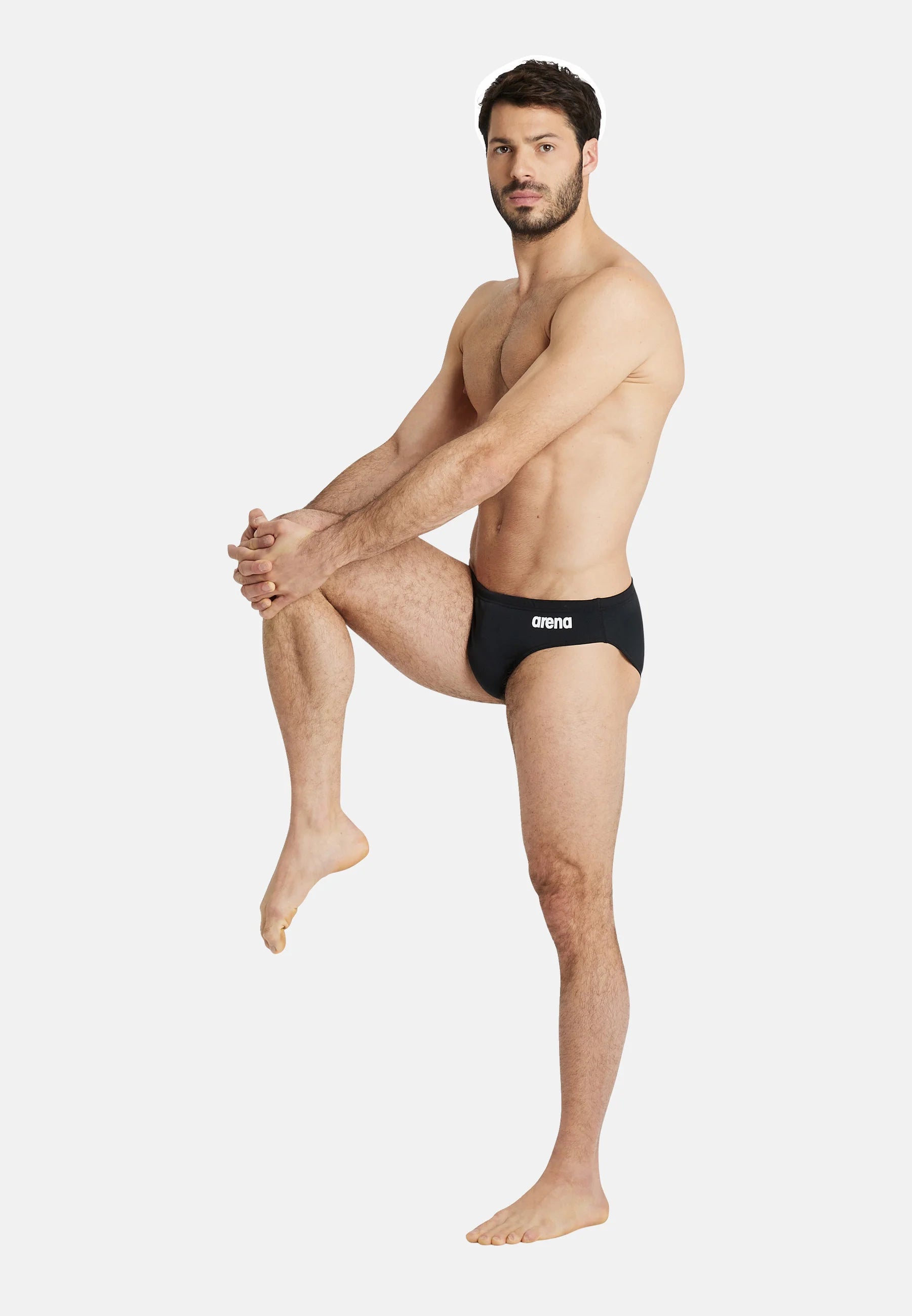 Arena Team Solid Swim Briefs – Black, White
