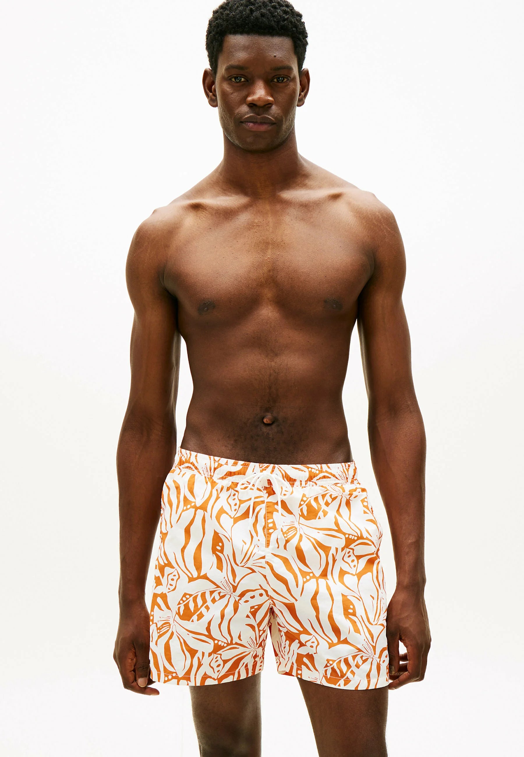 Short de bain Tommy Hilfiger – Abstract Floral Bonfire Orange