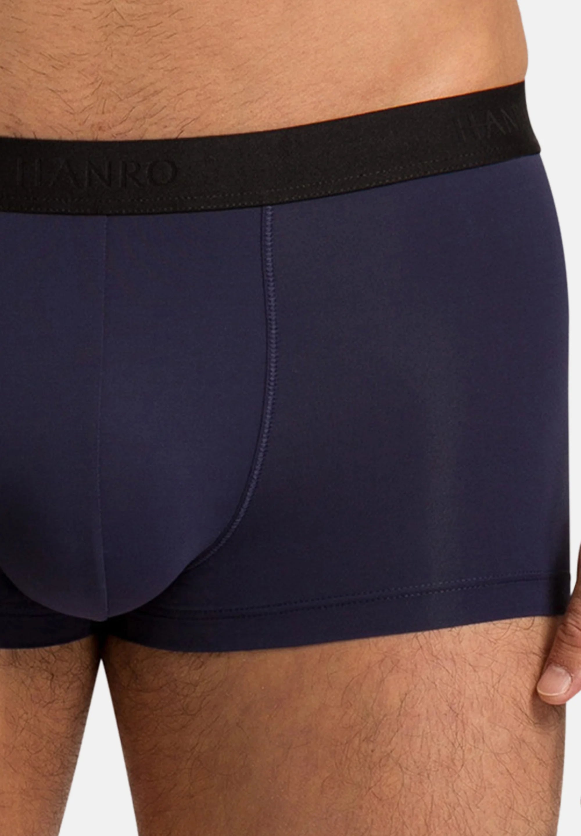 HANRO Lot de 2 Boxers – Blanc, Bleu Foncé