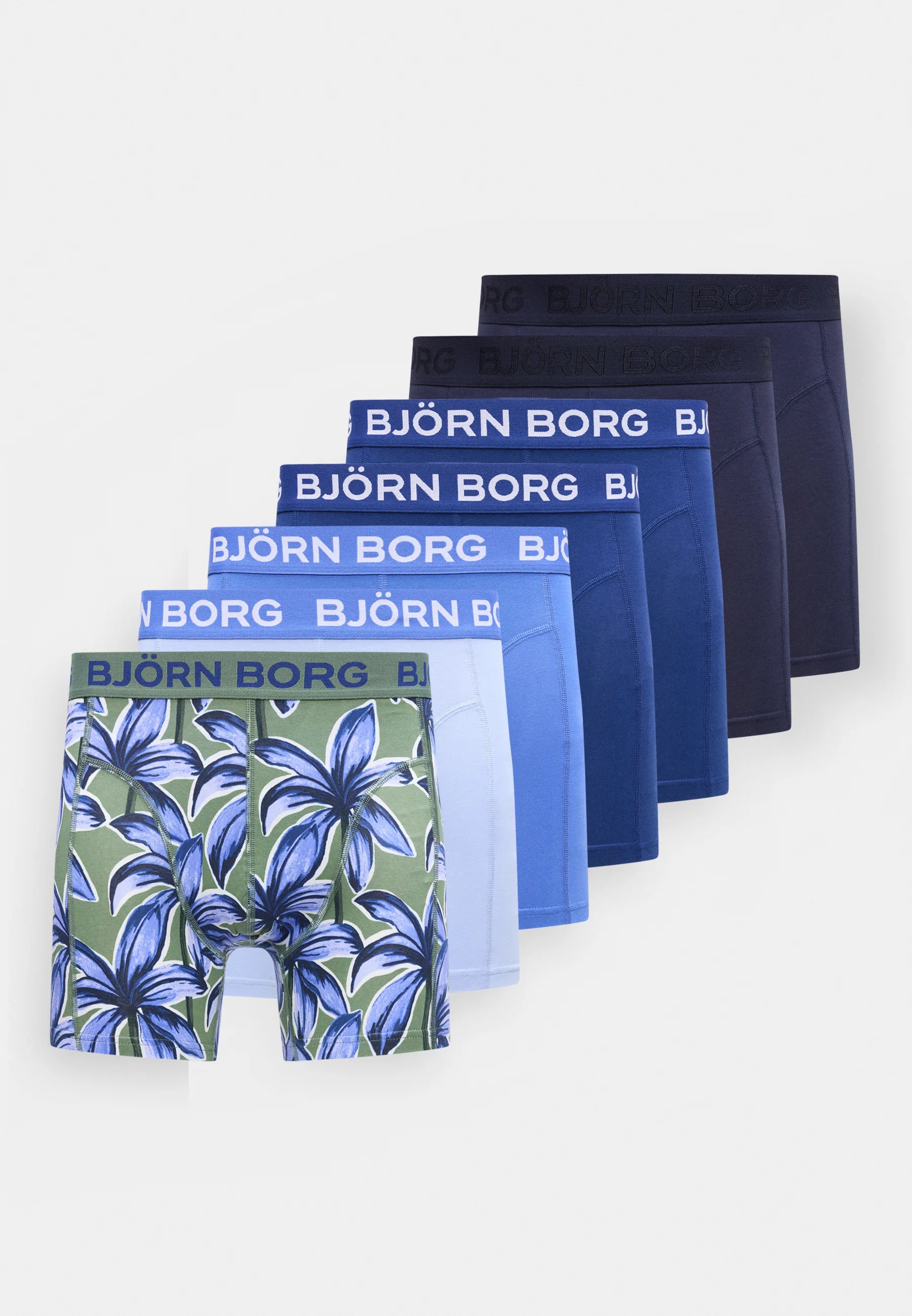 Björn Borg Stretch 7 Pack Boxer Briefs – Black, Blue, Mixed Colours