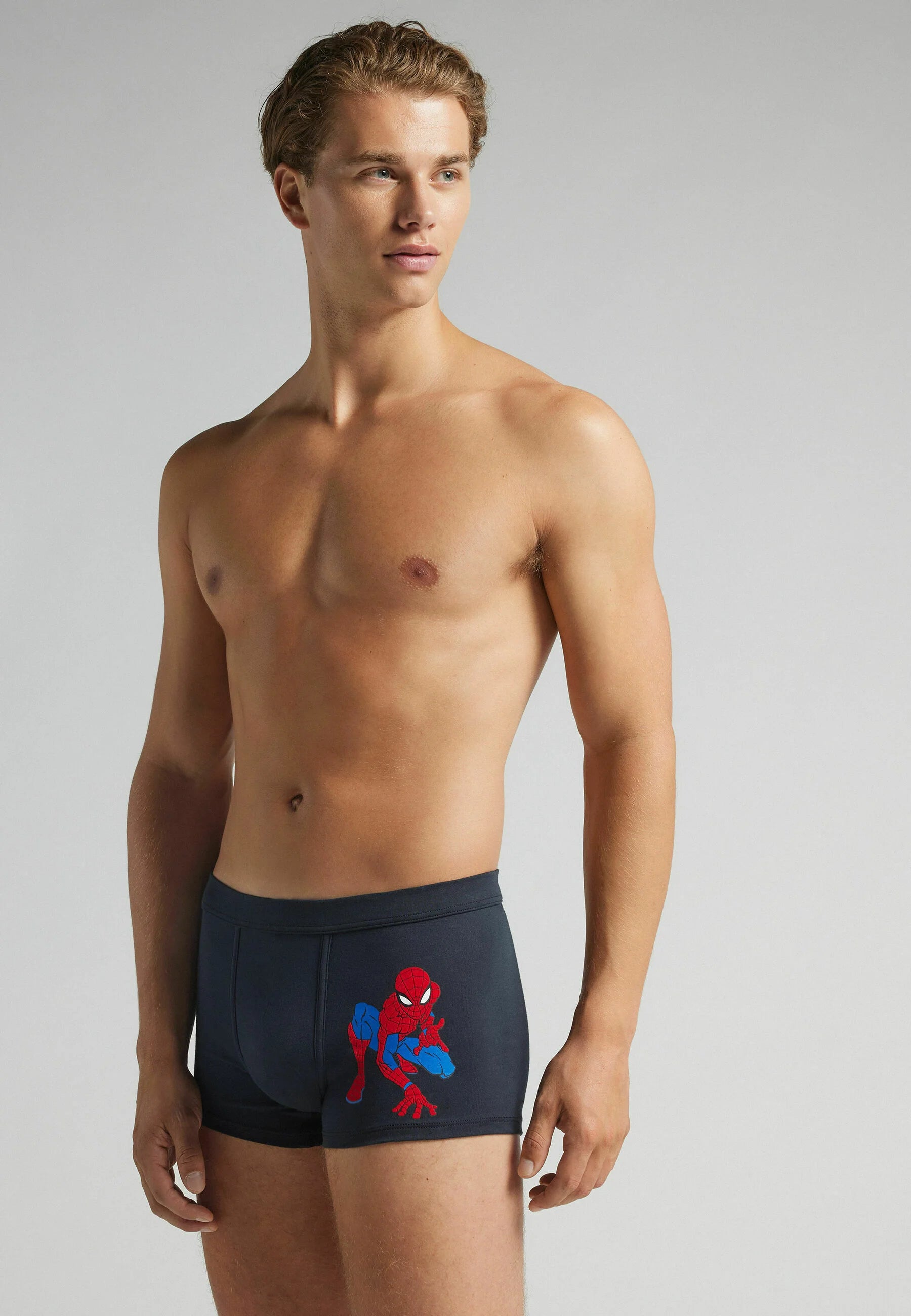 IUMAN Intimissimi Herren-Unterhose mit Spider-Man-Print – Blau