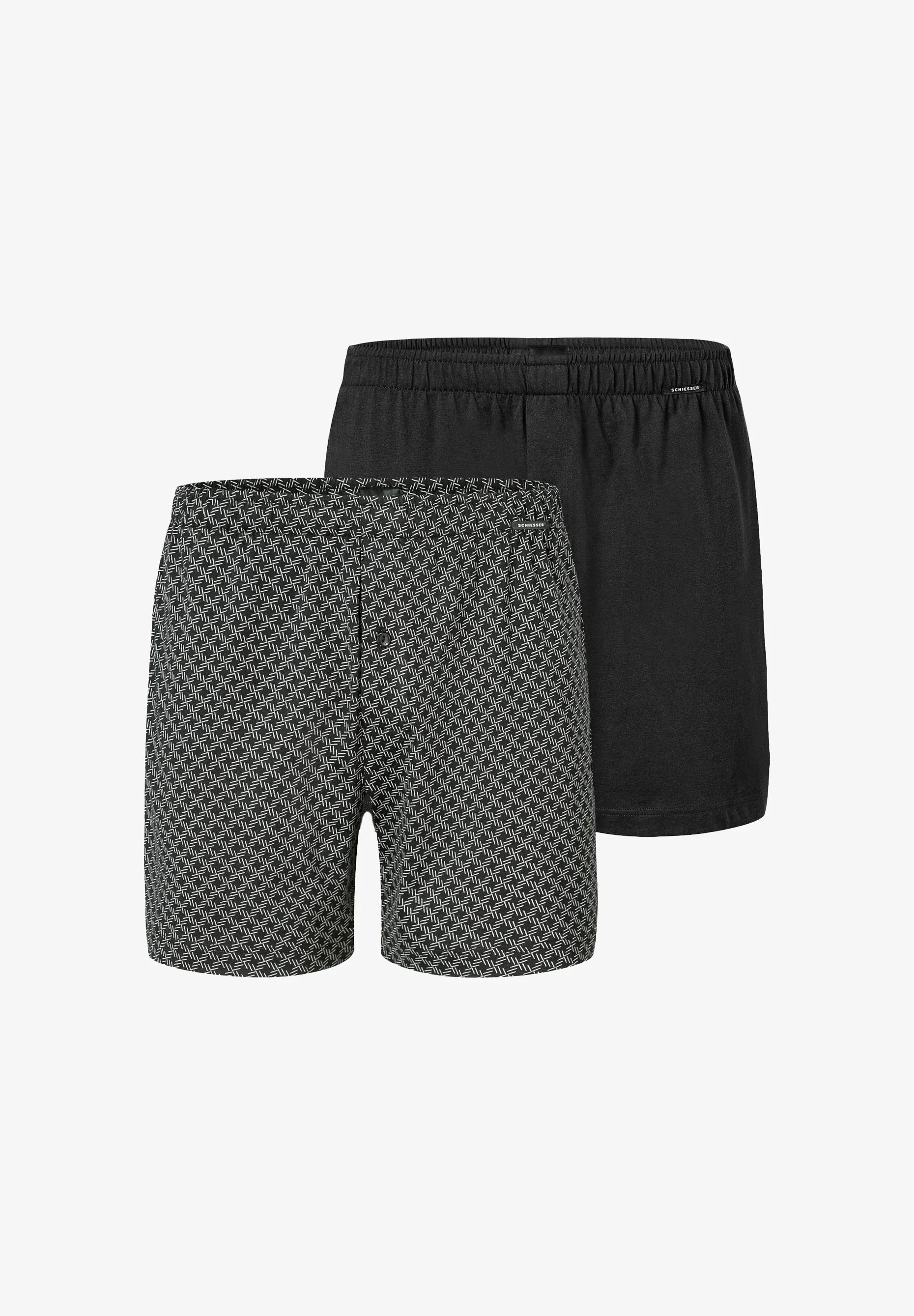 Schiesser Cotton Boxer Shorts 2 Pack – Multicolour