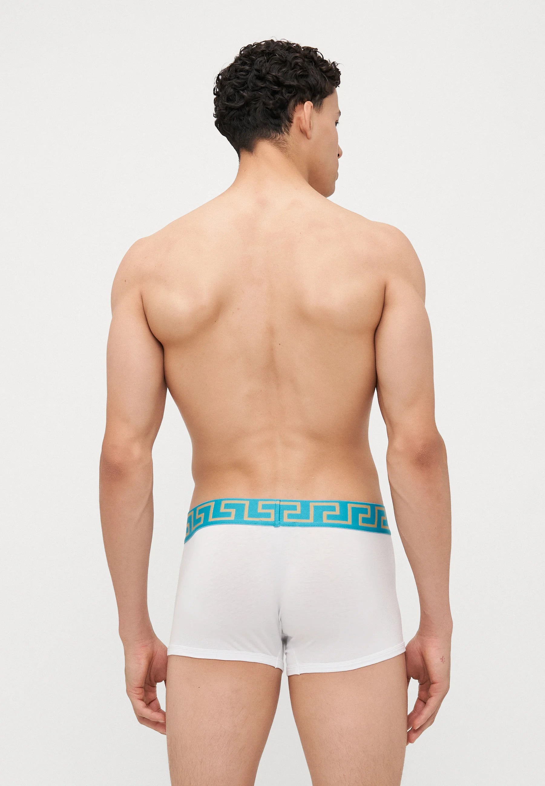 Bavlněné Stretch Low Rise Trunks – Bianco, tmavě zelená mořská