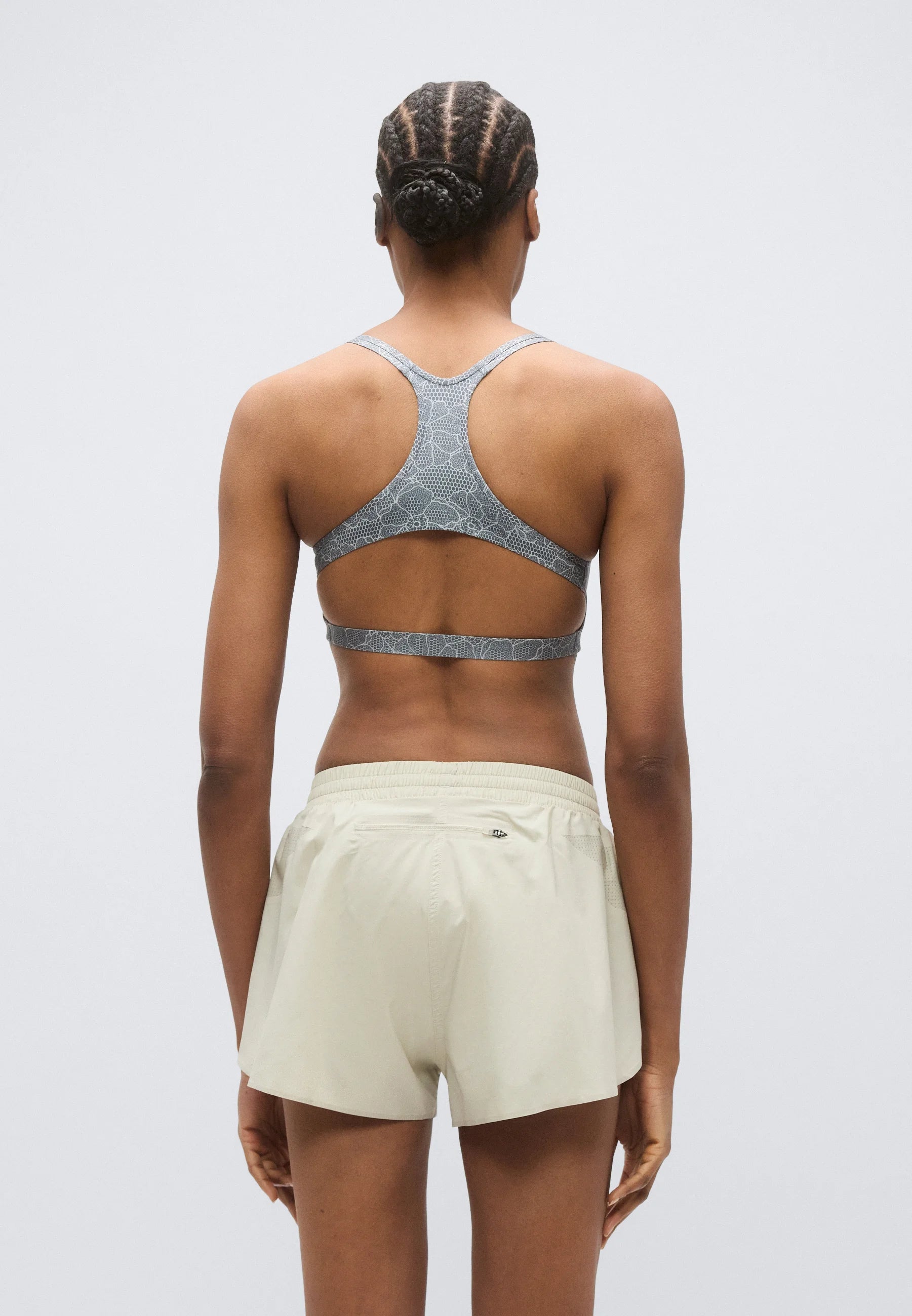 Adidas by Stella McCartney ASMC TPA M CR P Medium Support Sports Bra – Light Grey, Onix