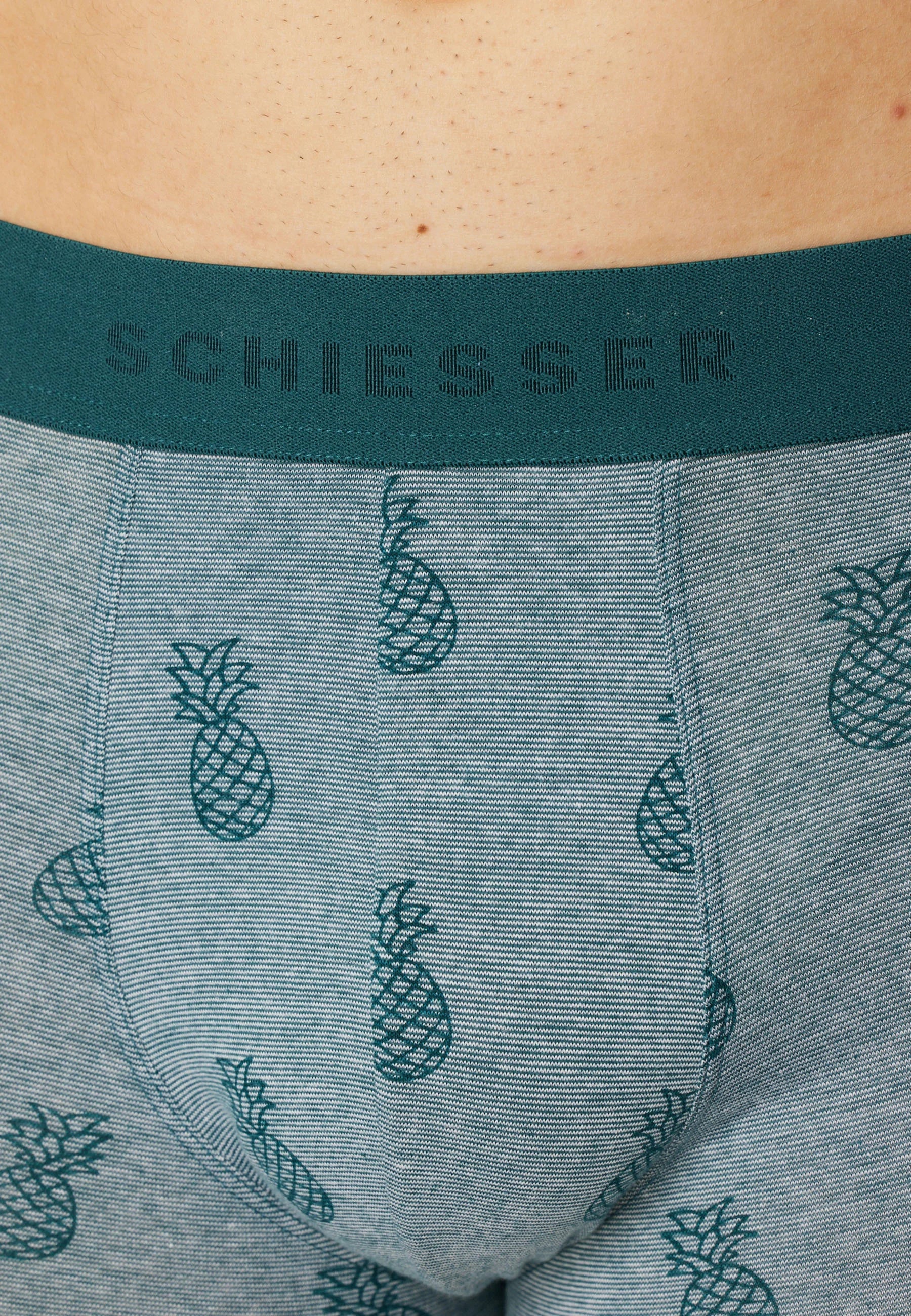 Schiesser 95 5 10 Pack Trunks – Black, Multicolour, Turquoise