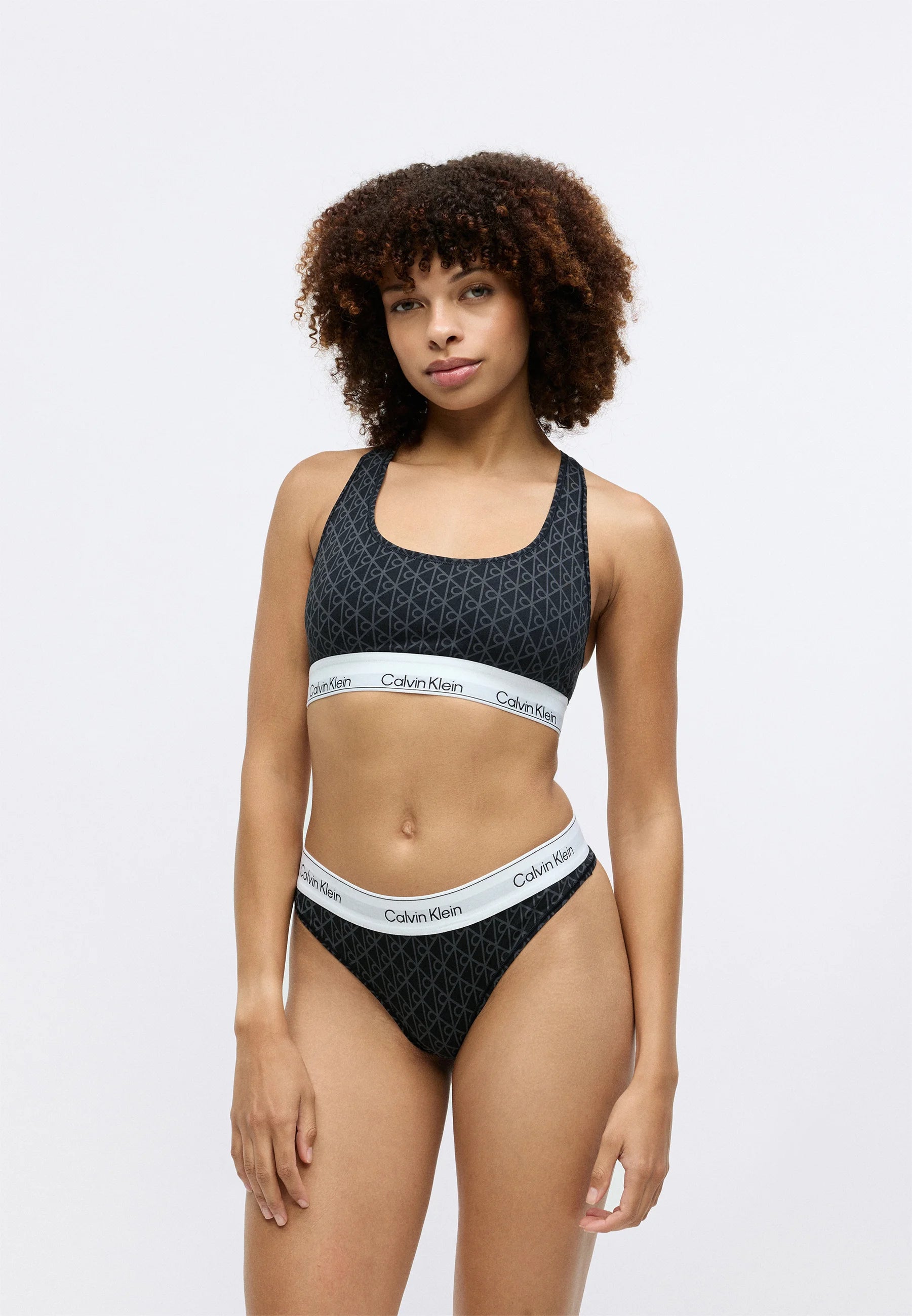 Calvin Klein Icon Thong – Black, Ashford Gray