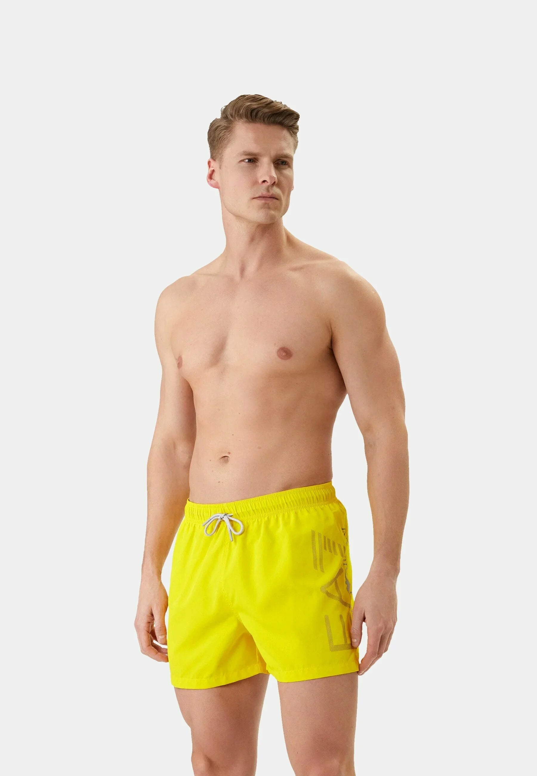 Short de bain Emporio Armani EA7 Water Logo – Jaune