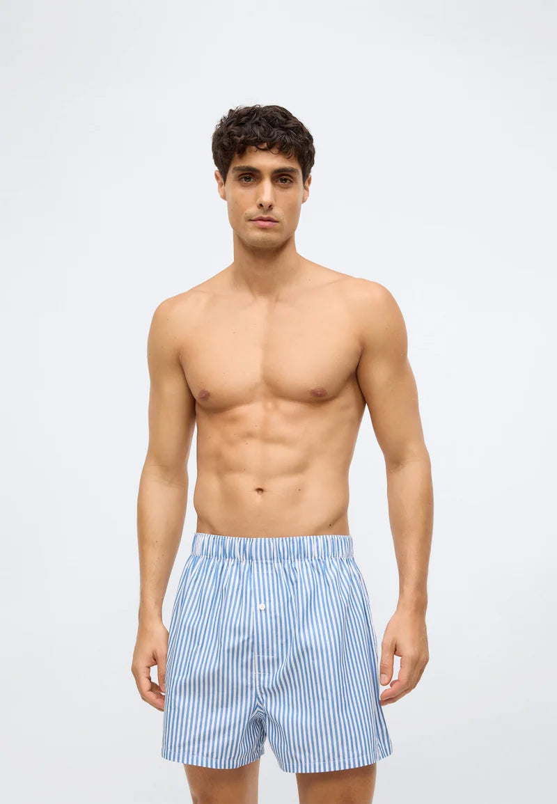 Boxerky Lacoste Loose Cotton Boxer 2 Pack – parní, bílé, tmavě modré