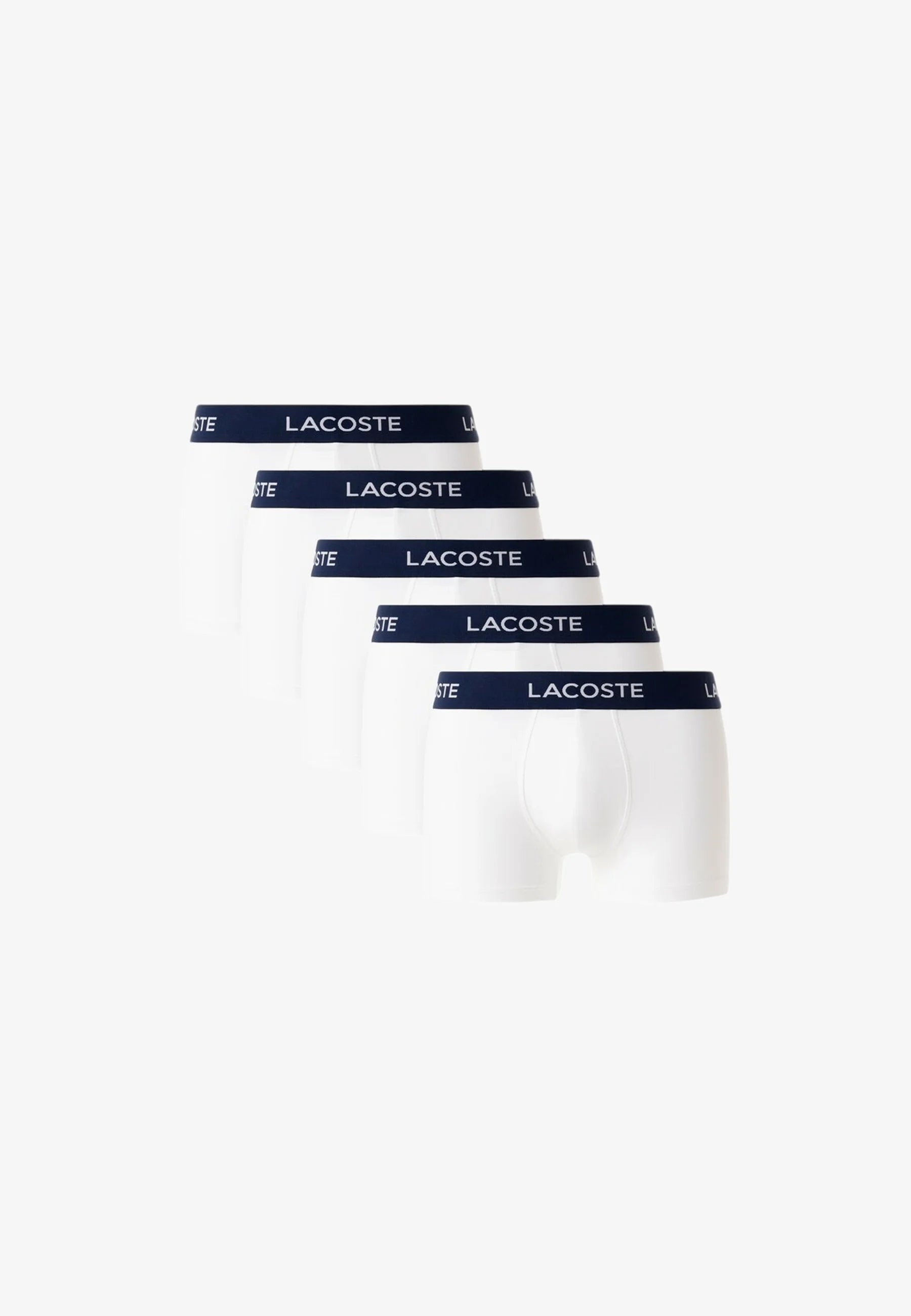 Lacoste 5er-Pack klassische Stretch-Unterhosen – Weiß