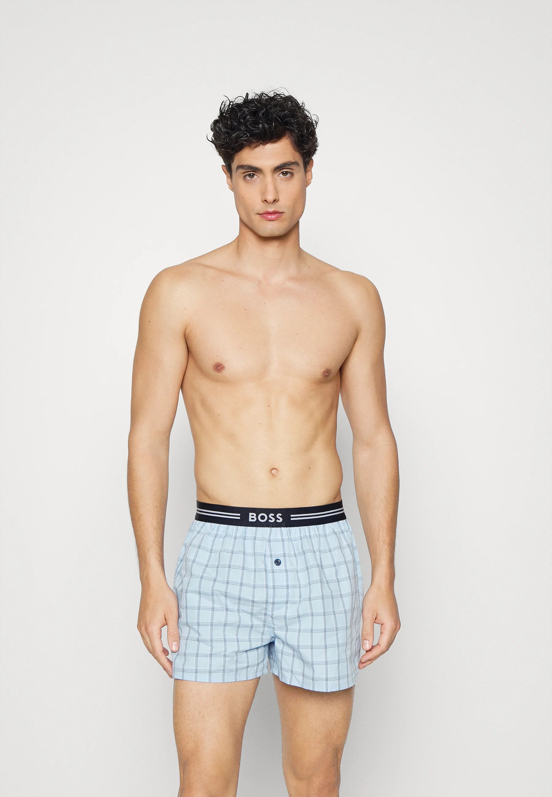 BOSS 3er-Pack Boxershorts – Offenes Blau