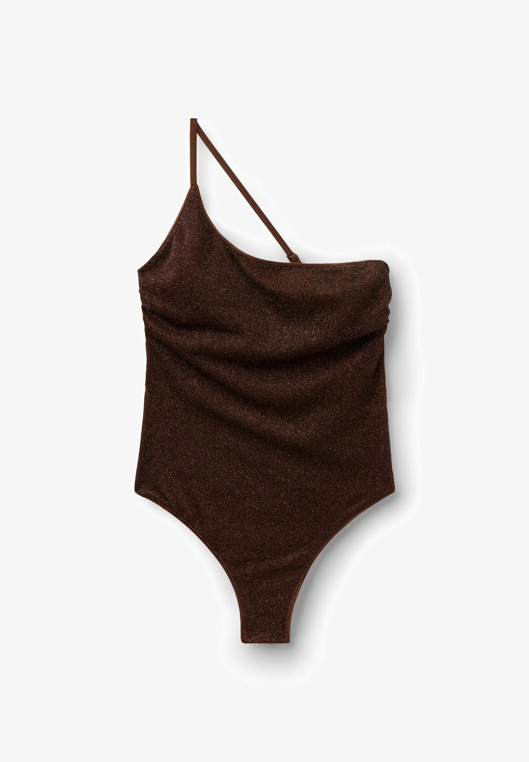 Costume da bagno Calzedonia monospalla Metallic Glow – Marrone