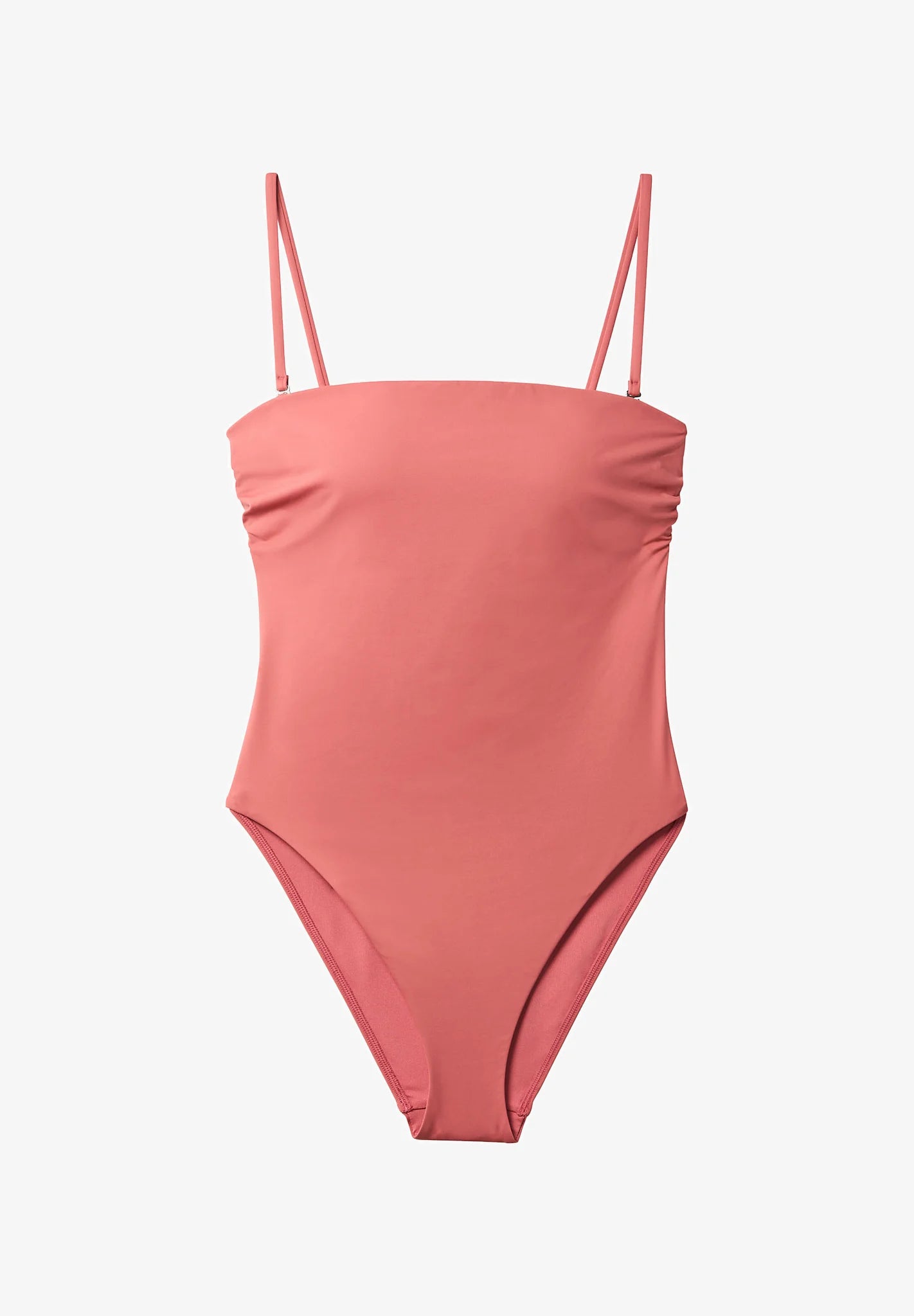 Calvin Klein Strapless One-Piece Swimsuit – Dusty Cedar