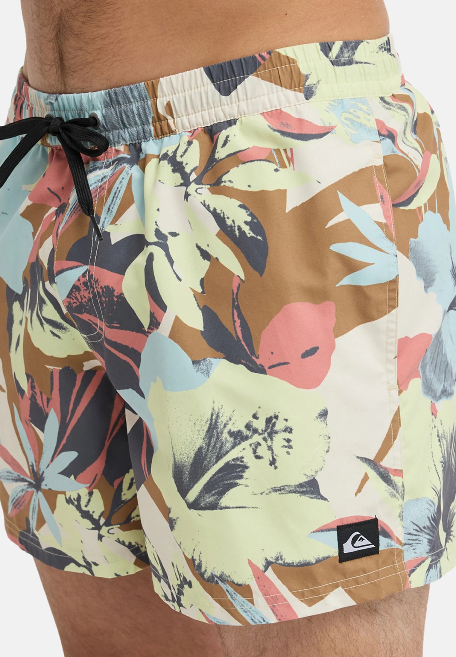 Spodenki kąpielowe Quiksilver z nadrukiem do siatkówki na co dzień – zielony nadruk