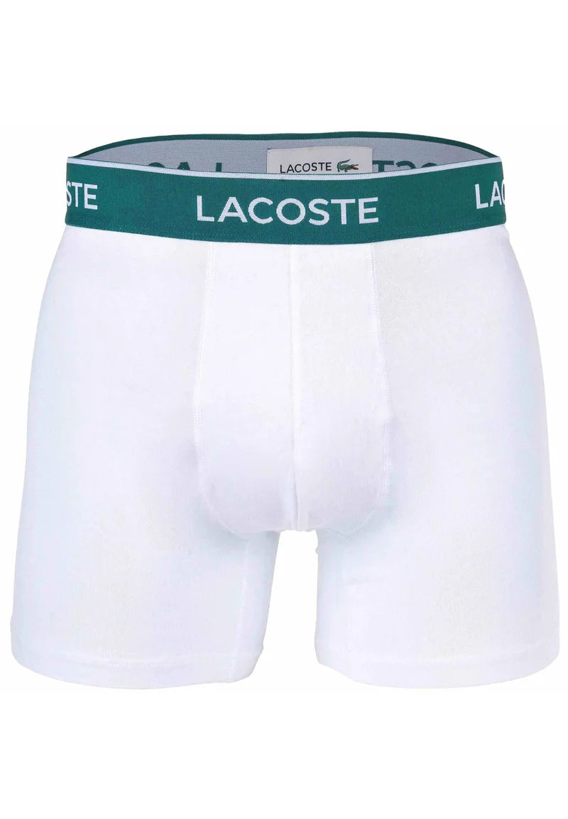 Lacoste 6 Pack Stretch Logobund Trunks – Black, White, Grey