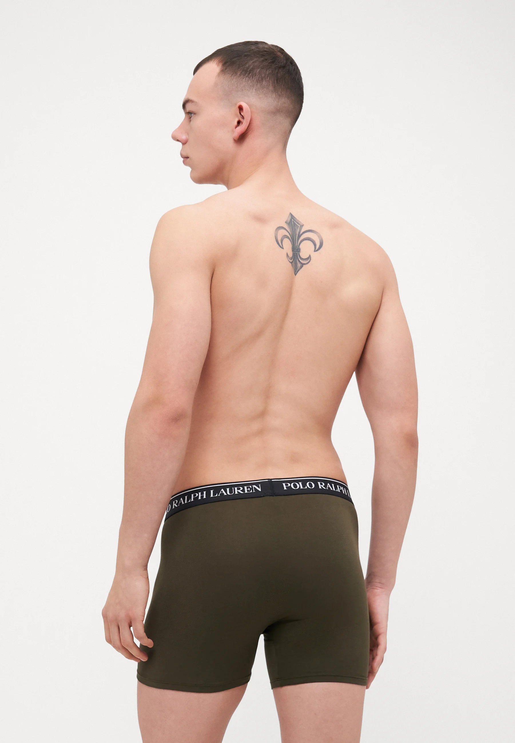 Polo Ralph Lauren Cotton Stretch Boxer Briefs – 3 Pack – Black, Dark Grey Heather, Armadillo