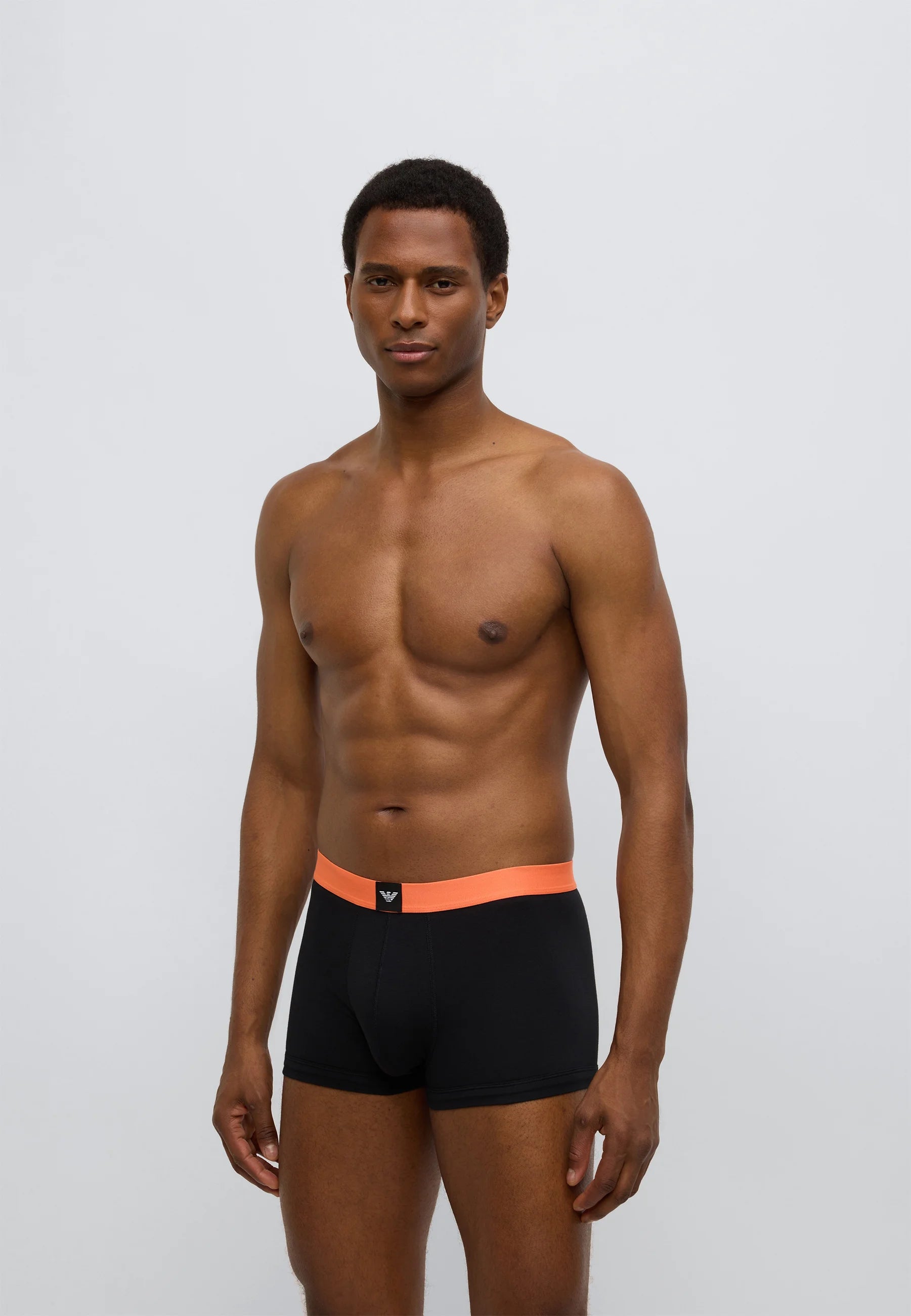 Emporio Armani ESSENTIAL Logo Label 3er-Pack Unterhosen – Schwarz, Salbei, Kamelie