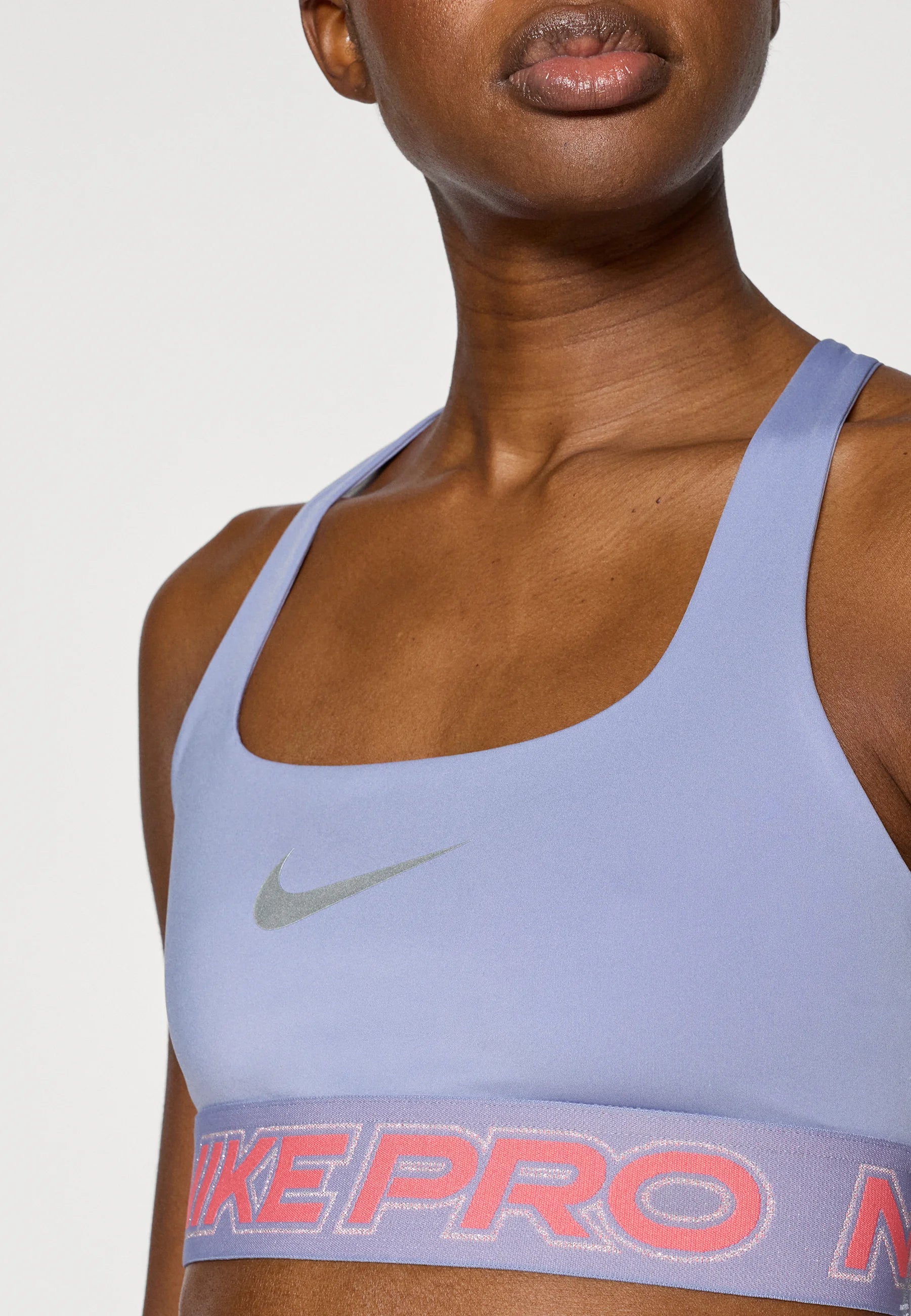 Nike Dri-FIT Medium Support Sports Bra – Iron Purple, Sea Coral, Metallic Silver
