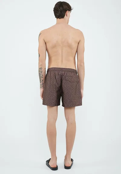 Short de bain avec logo Emporio Armani EA7 – Choco Mauve