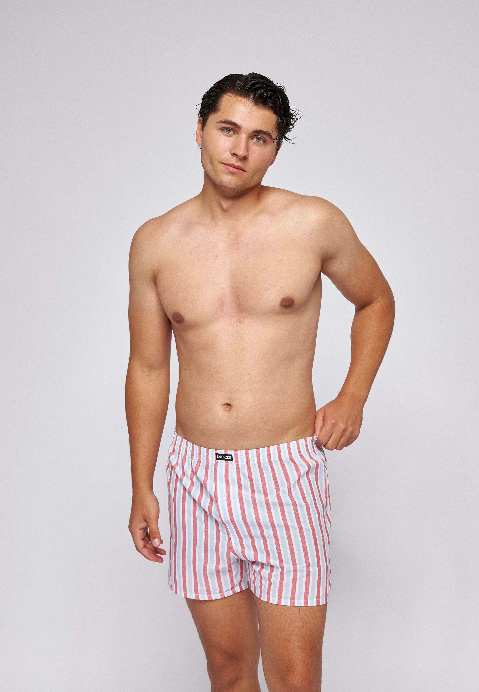 SNOCKS American 3er-Pack Boxershorts – Streifen-Set
