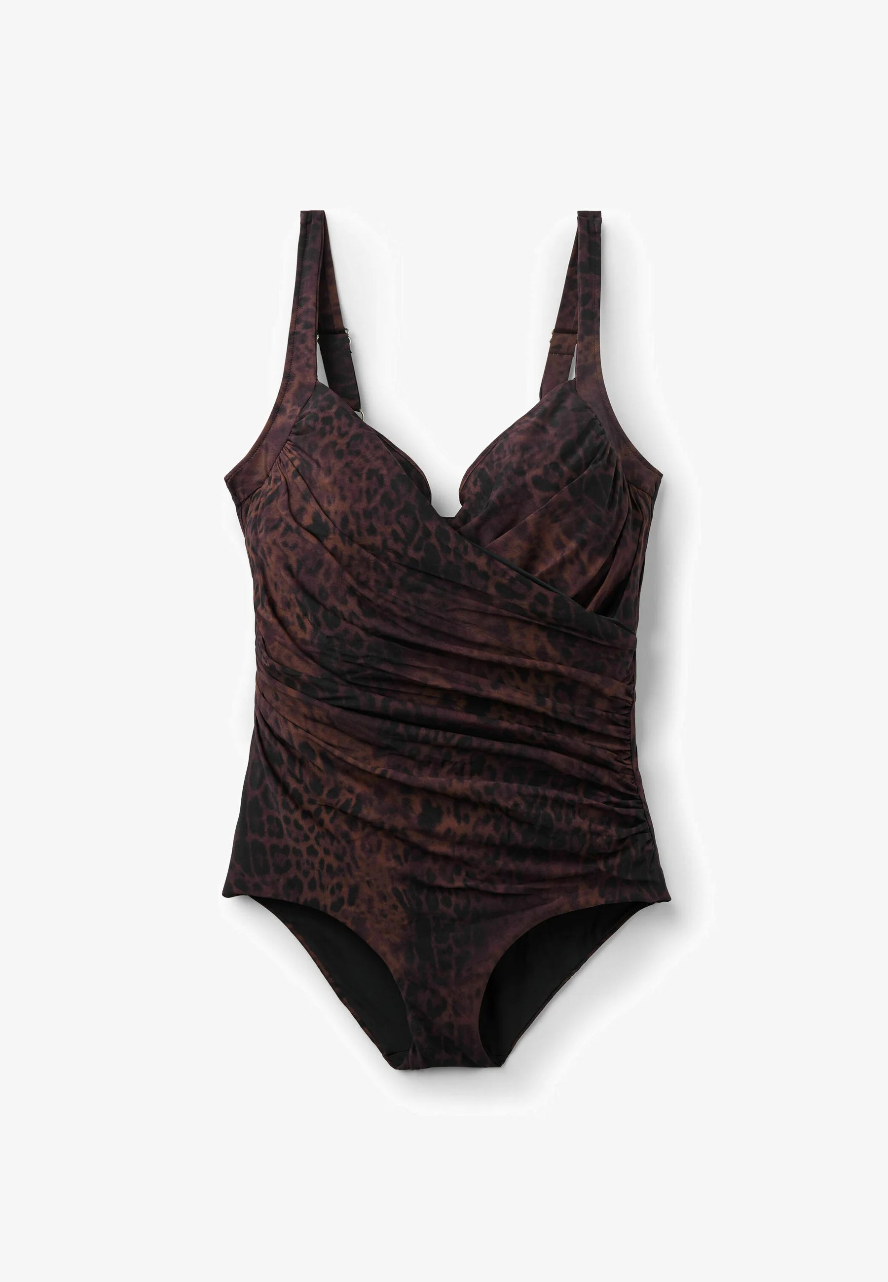 Plavky Calzedonia Shaping Dark Animalier – Hnědé