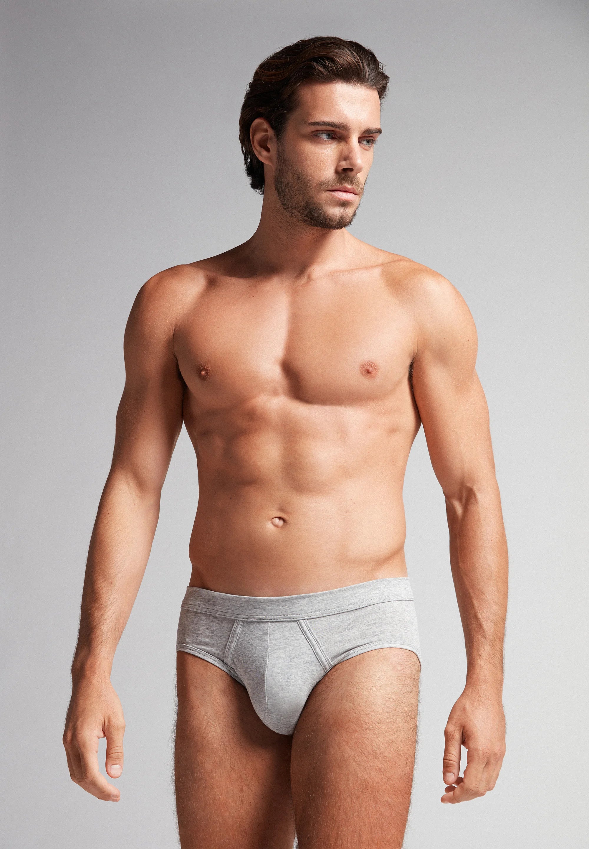 Slip Classique UIMAN Intimissimi Uomo – Gris Clair Mélange
