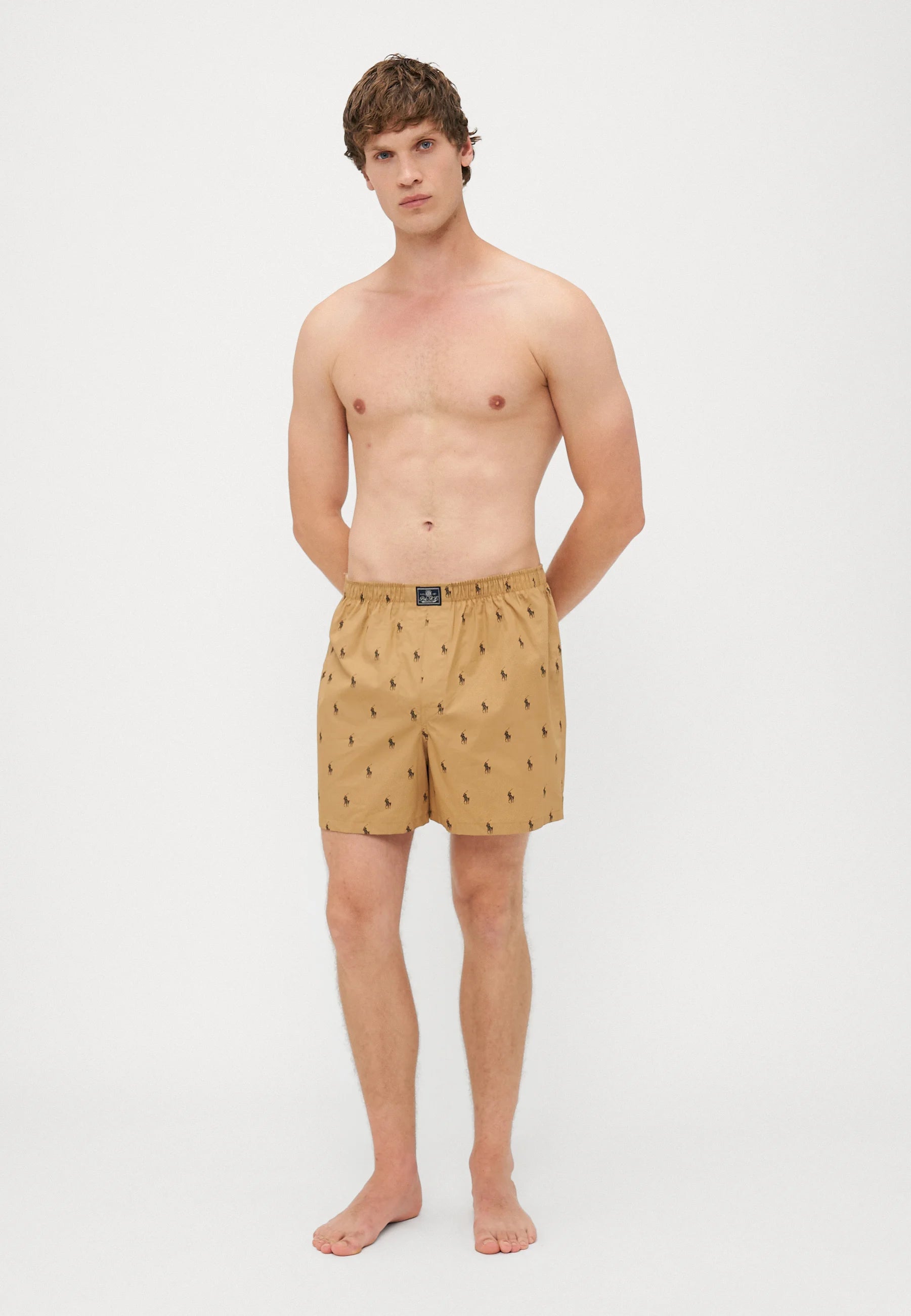 Polo Ralph Lauren Cotton Open Boxer Shorts – 3 Pack – Camel, Blue, Brown