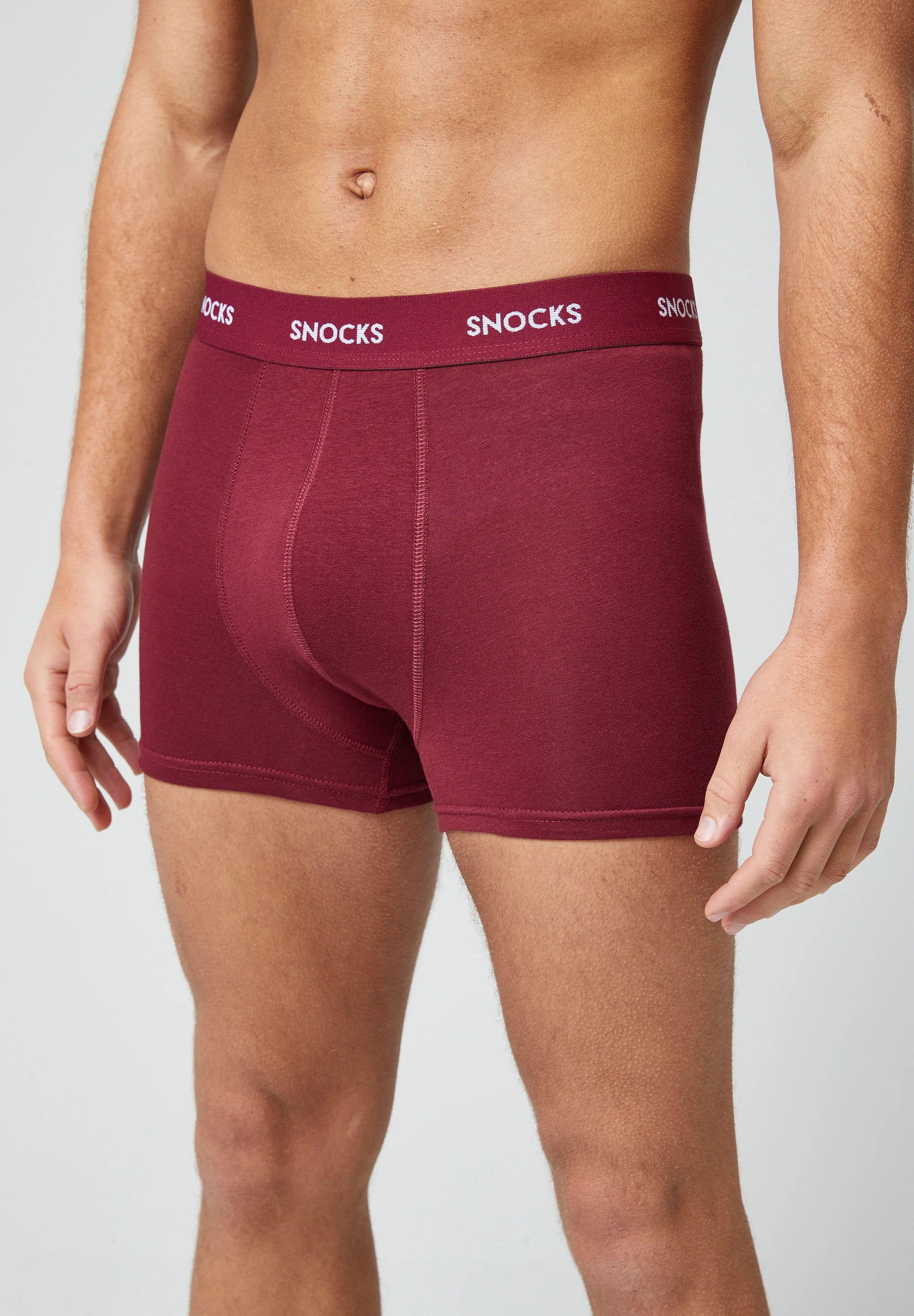 SNOCKS Lot de 6 boxers avec ceinture colorée – Ensemble à rayures rouges