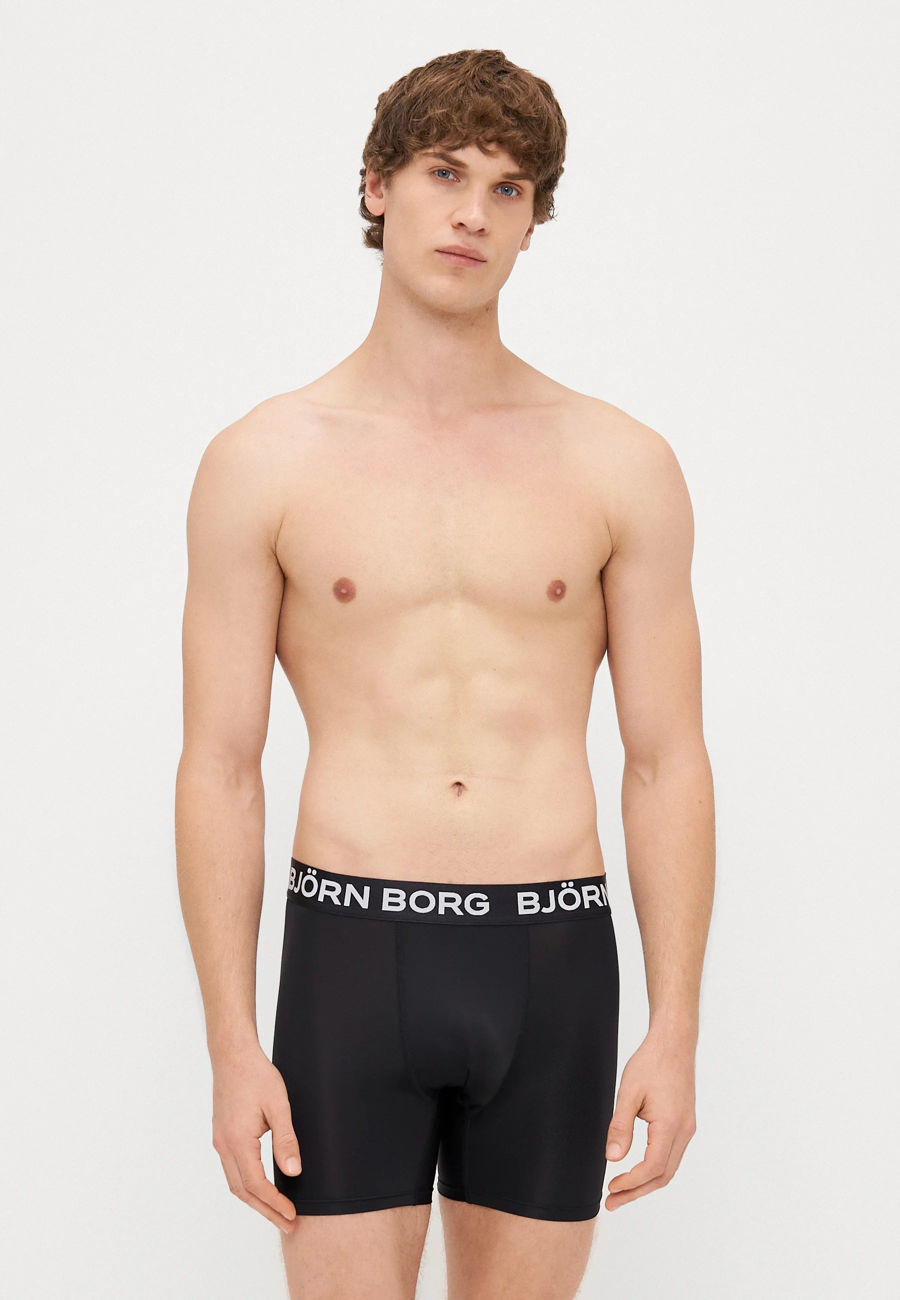 Björn Borg Sports Lot de 3 boxers – Olive, Noir