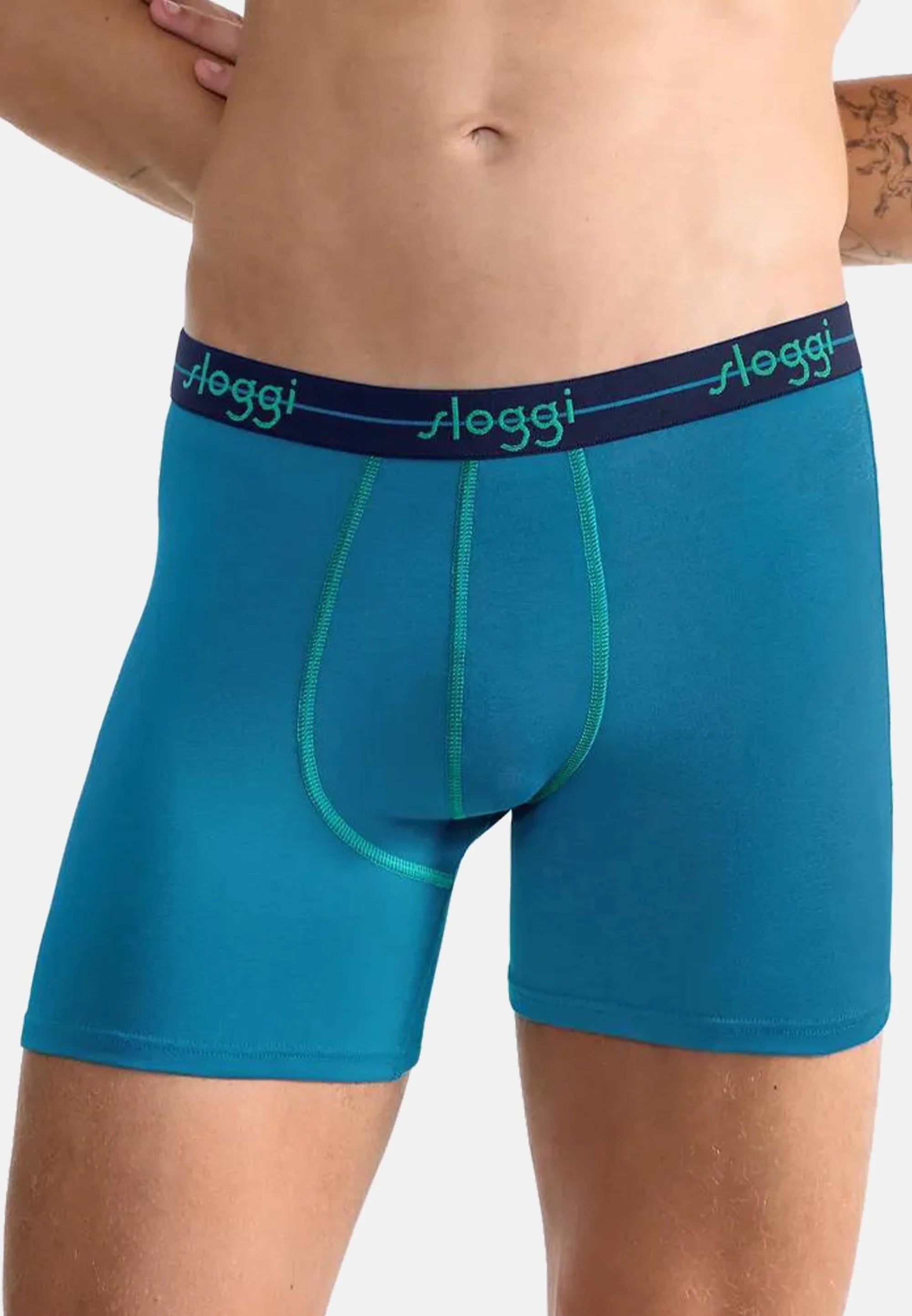 Sloggi Boxer Briefs 6 Pack – Blue, Dark Blue