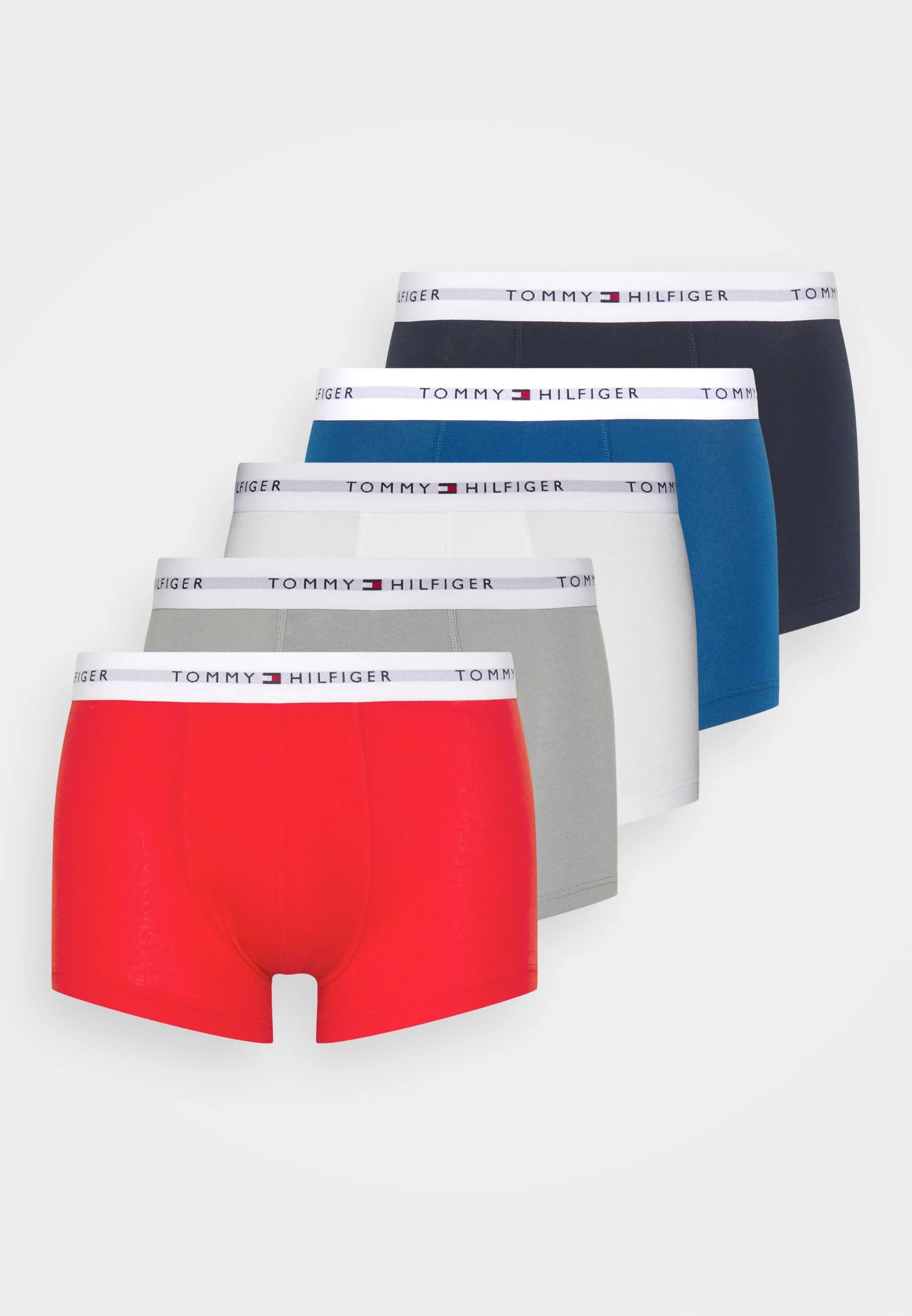 Tommy Hilfiger Signature Trunk 5 Pack – Sky, Silver, White