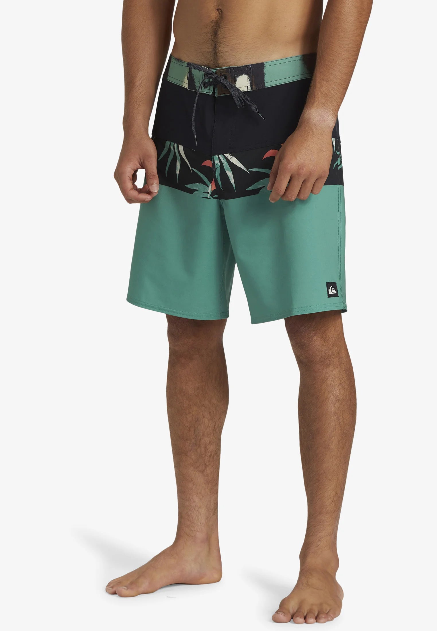 Short de bain Quiksilver Surfsilk Panel 18 – Turquoise, Vert clair