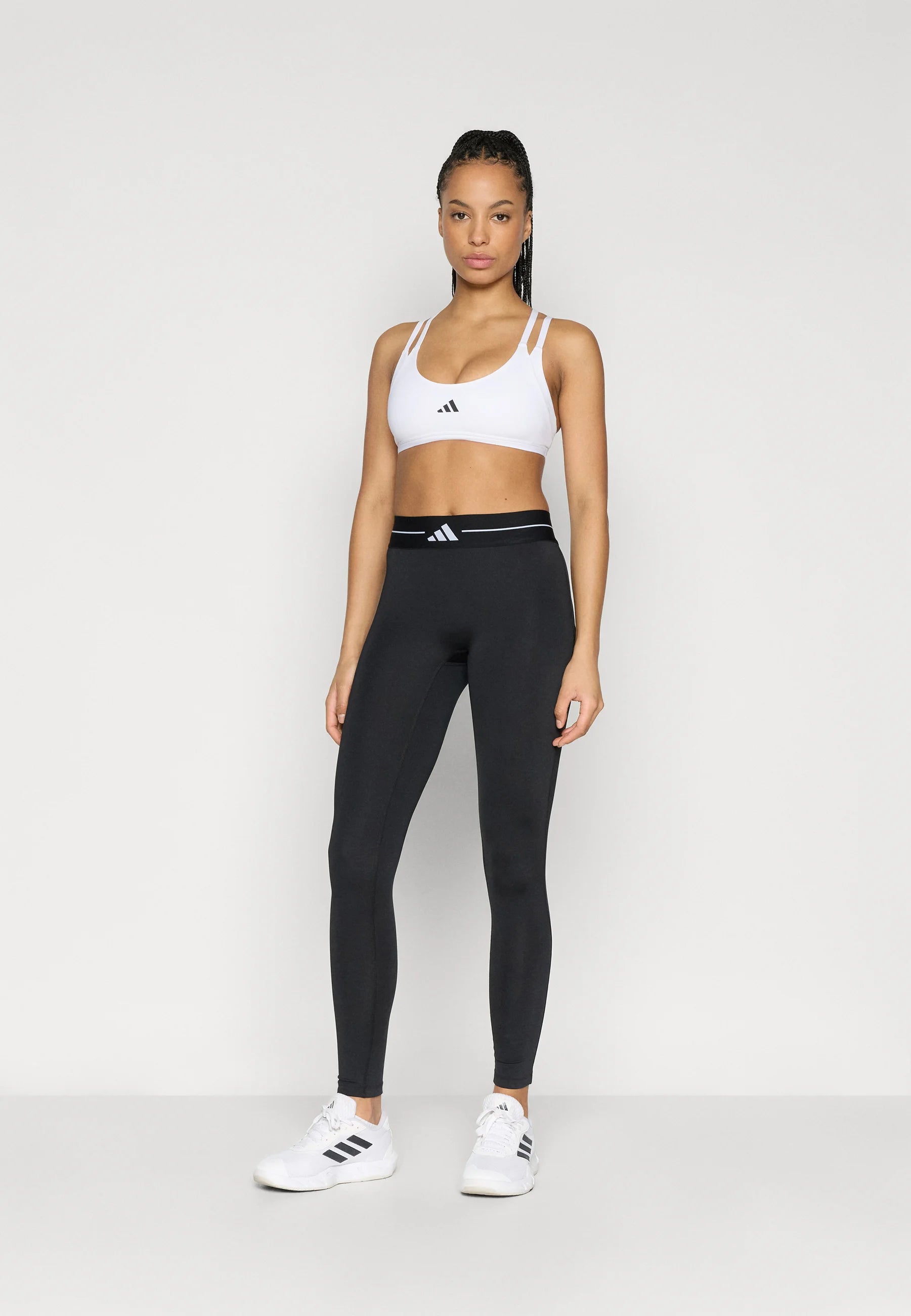 Soutien-gorge de maintien léger à bretelles Adidas Performance Optime Workout - Blanc