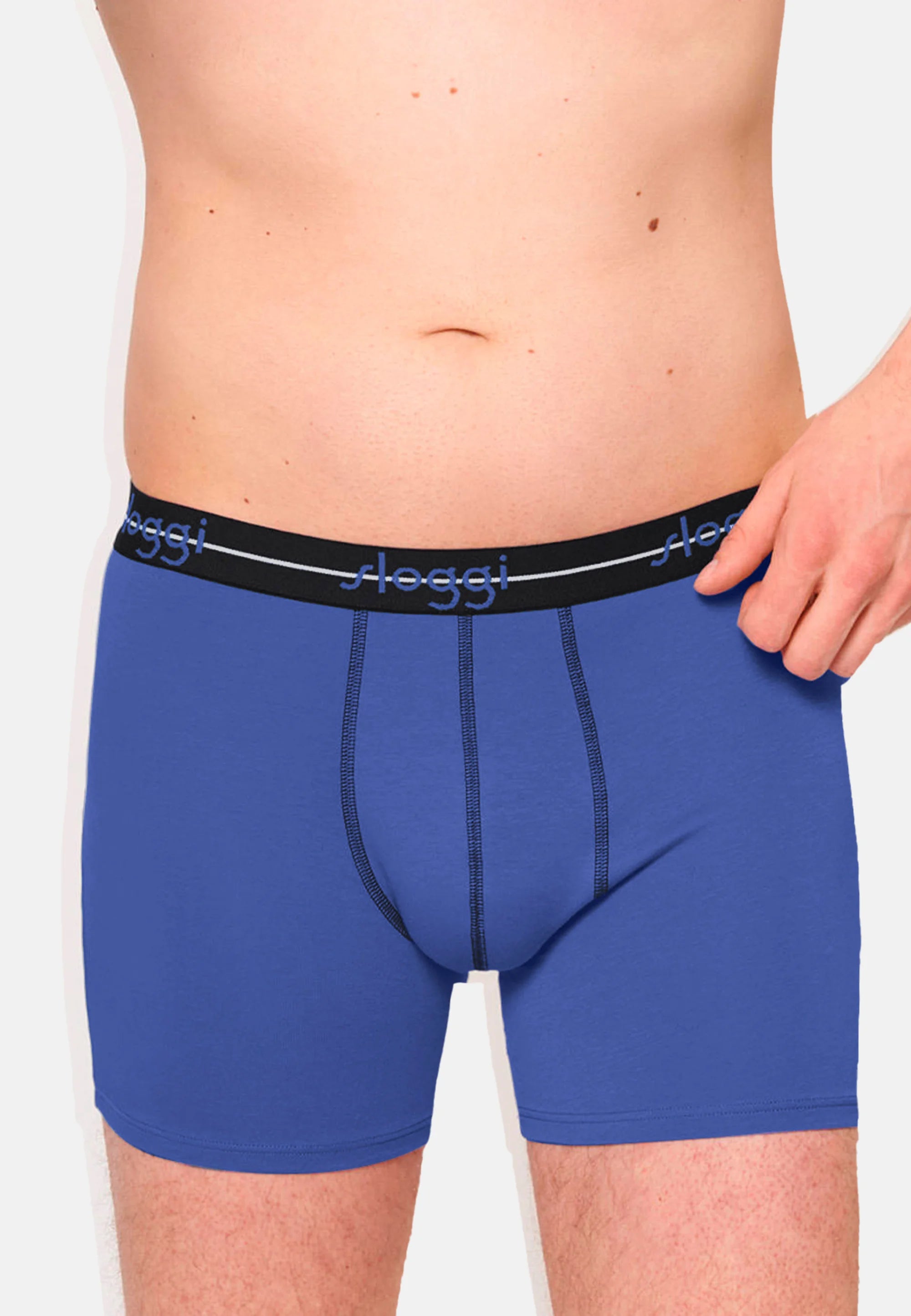 Lot de 6 boxers Sloggi – Bleu clair, Bleu foncé