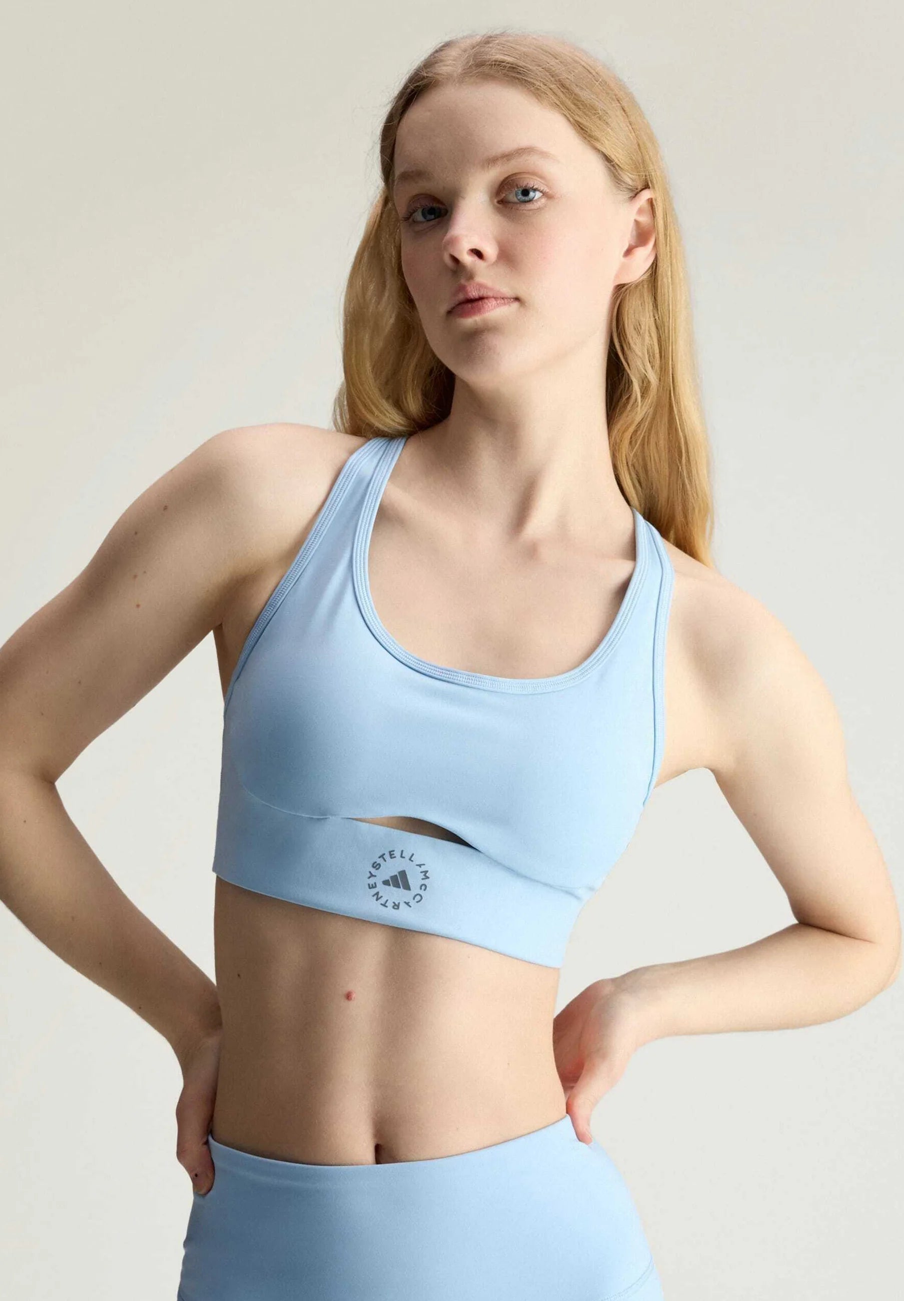Adidas by Stella McCartney Yoga Bra – Light Support Sports Bra, Light Sky