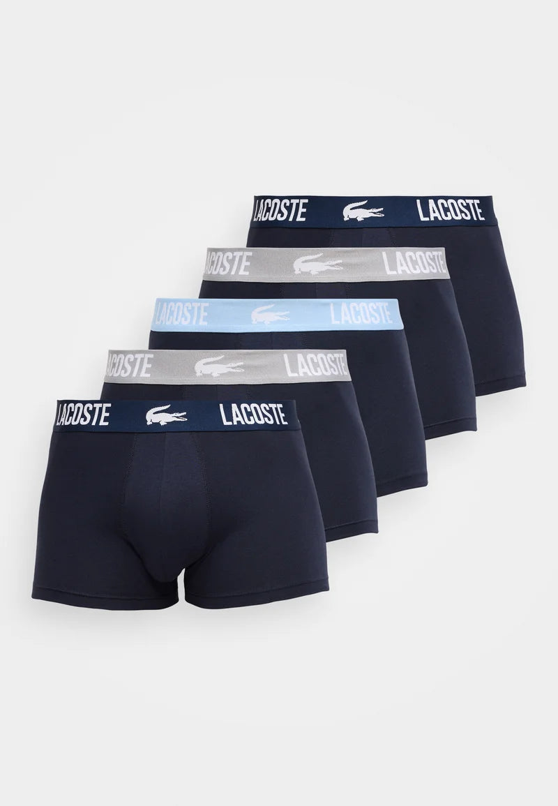 Lacoste Trunk 5 Pack Trunks – Navy Blue