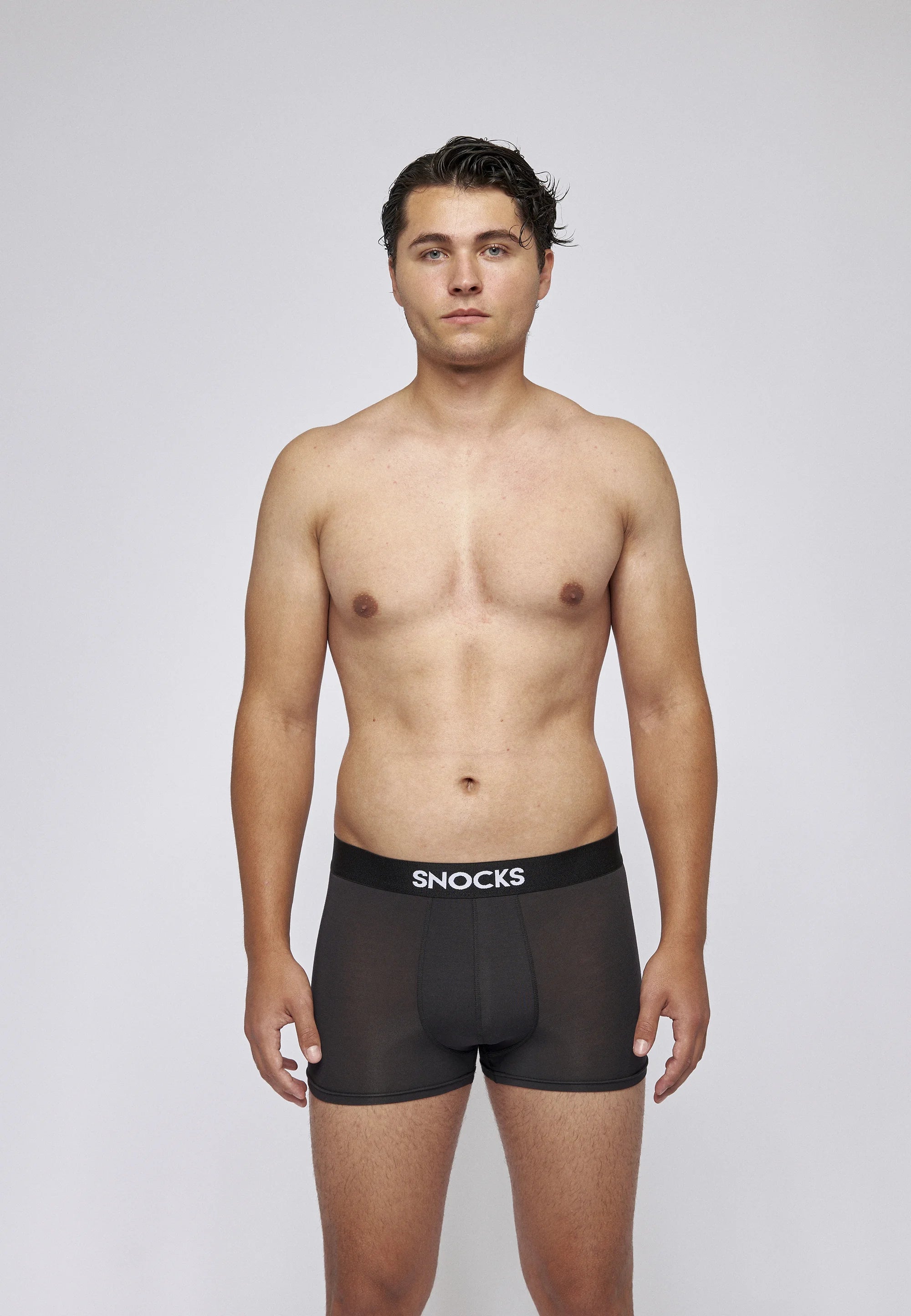 SNOCKS 3 Pack Premium Boxer Trunks – Black
