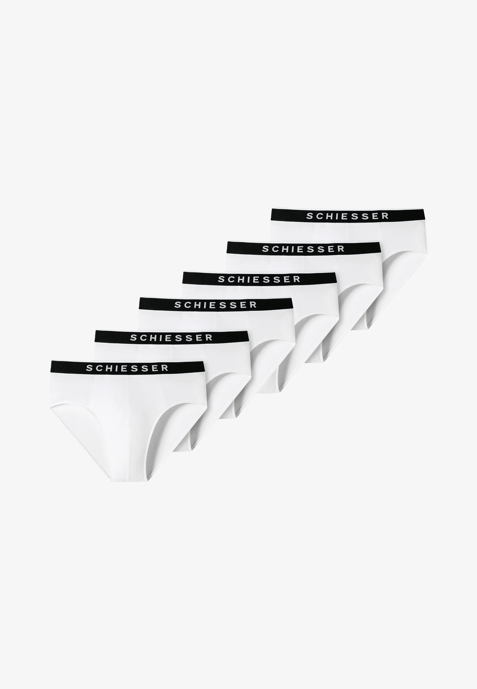 Schiesser 95 5 Slip in cotone Rio, confezione da 6 – Bianco