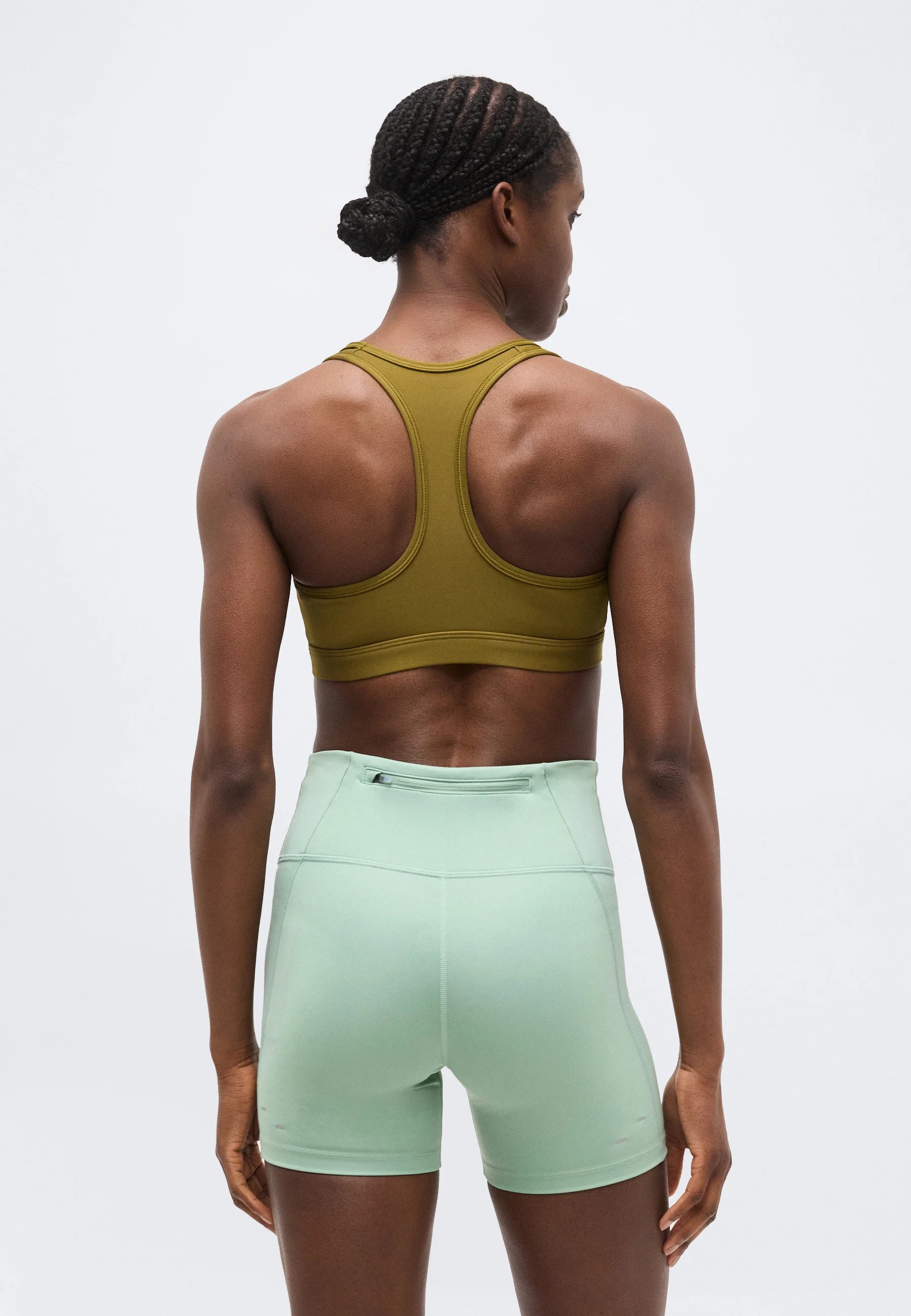 Nike Medium Support Sports Bra – Olive Flak, White