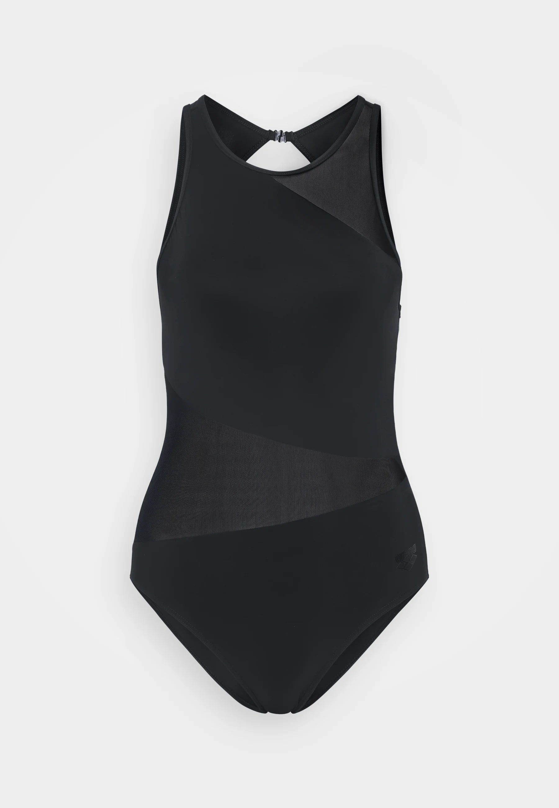 Costume da bagno intero Arena Mesh con spacco sul retro - Nero