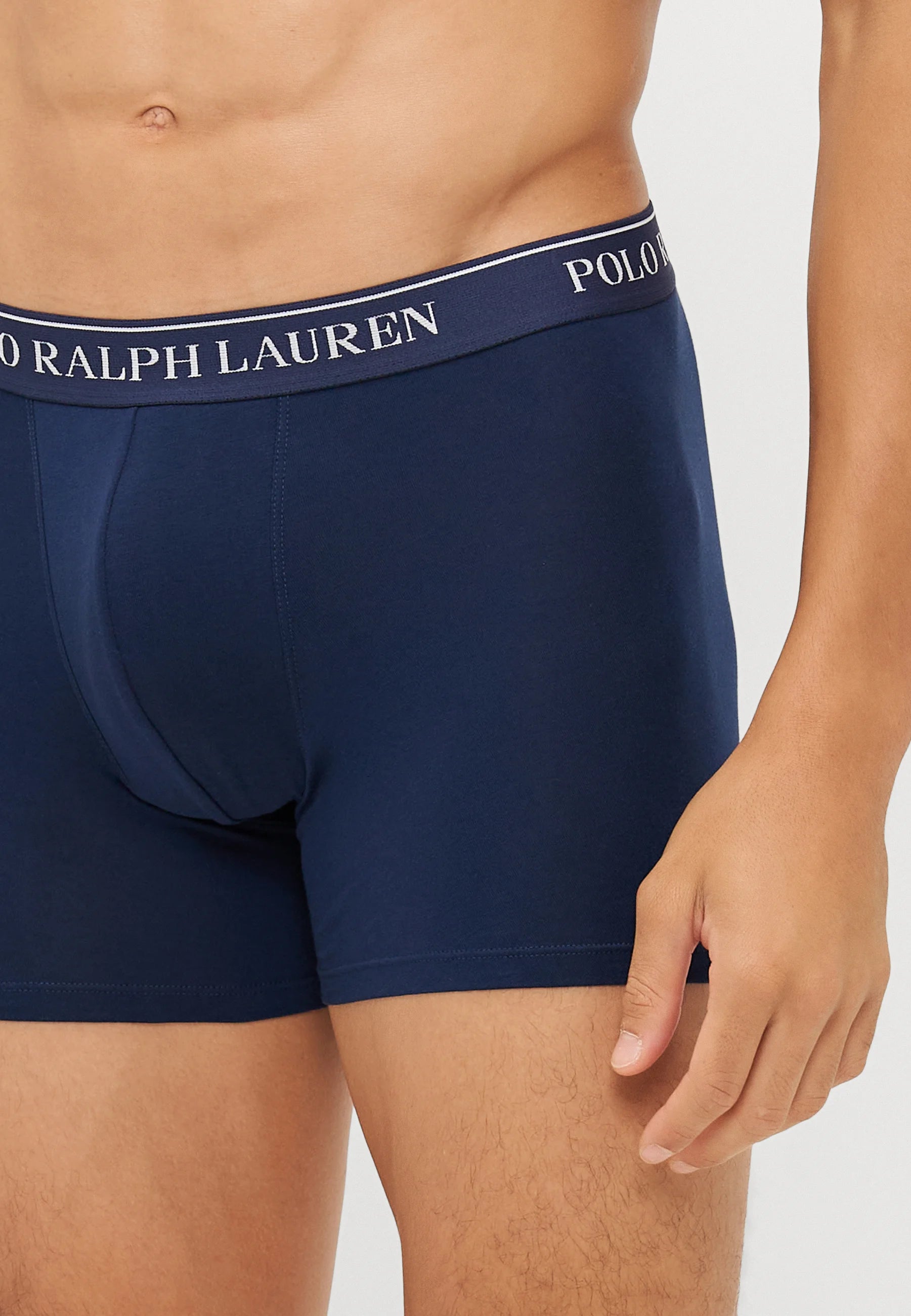 Polo Ralph Lauren Cotton Stretch Boxer Briefs – 3 Pack – Camel, Light Blue, Navy