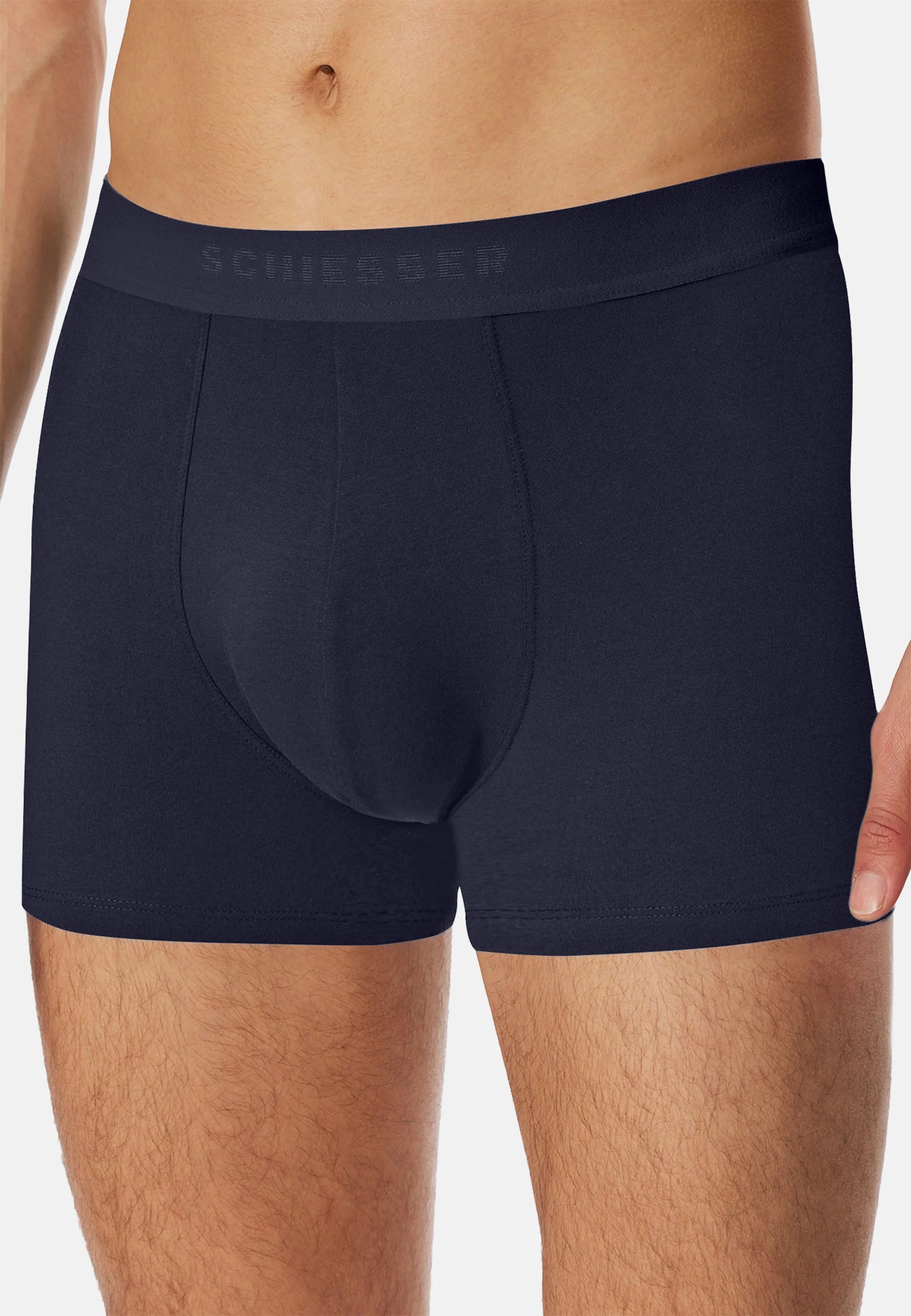 Schiesser 95 5 6er-Pack Unterhosen – Dunkelblau, Blau, Orange gestreift