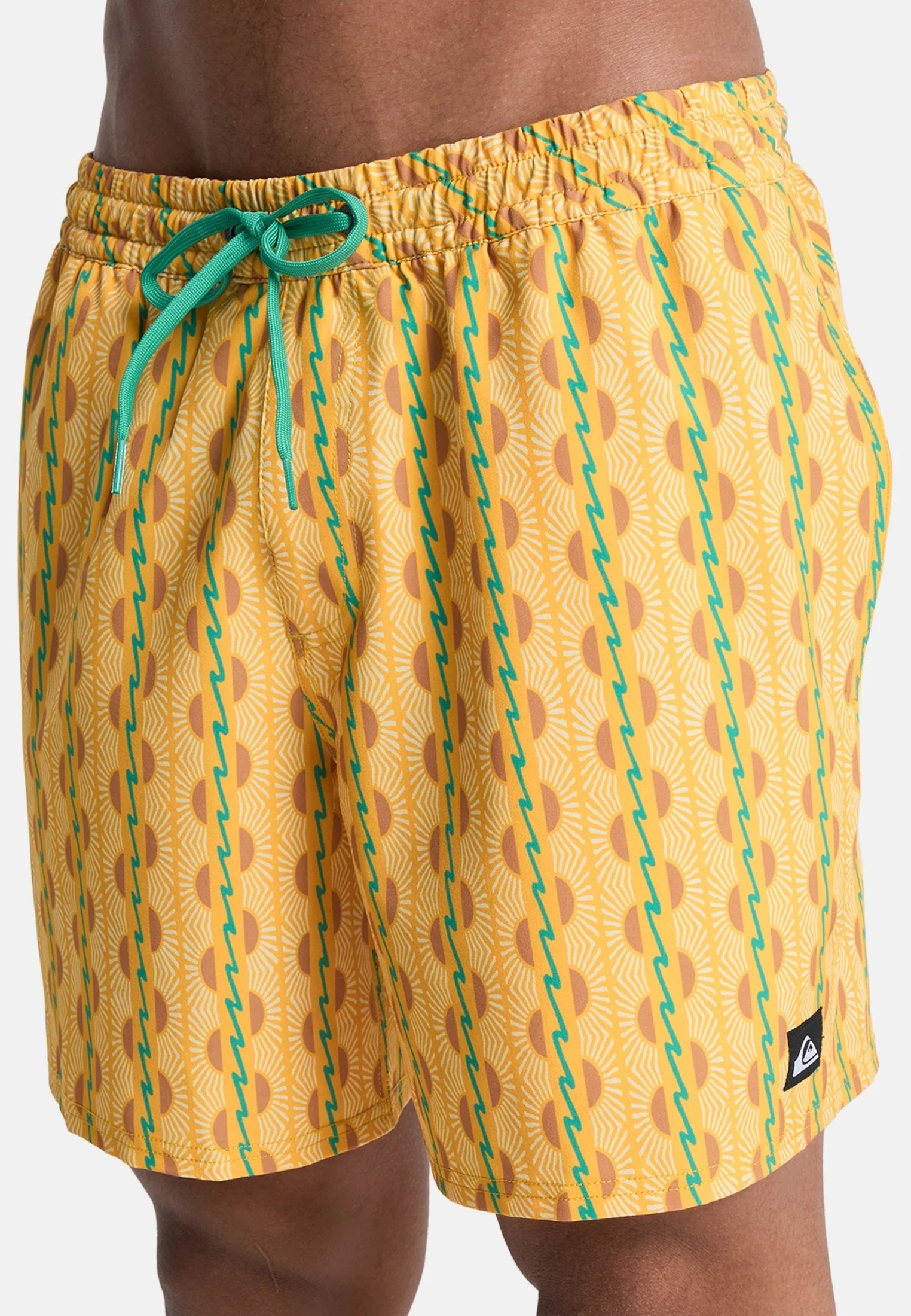 Short de bain imprimé Volley 16 Quiksilver – Jaune