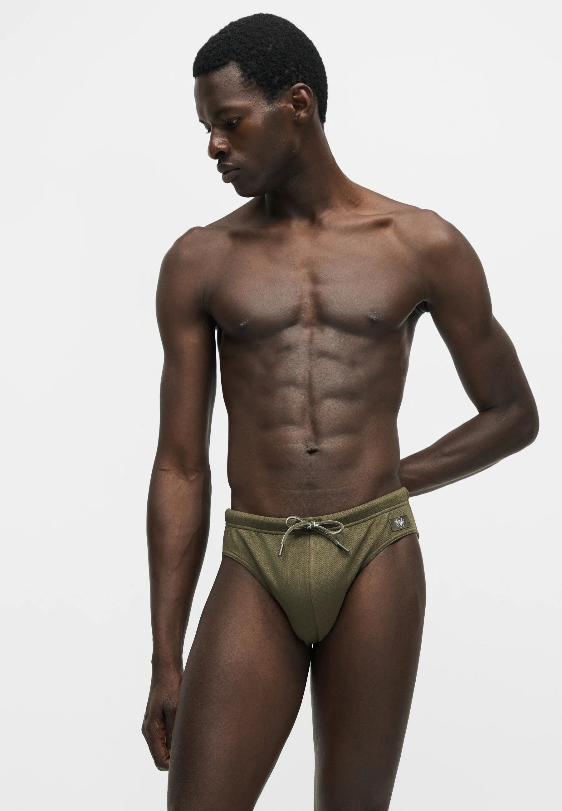 Emporio Armani EA7 Chevron Swimming Briefs – Olive