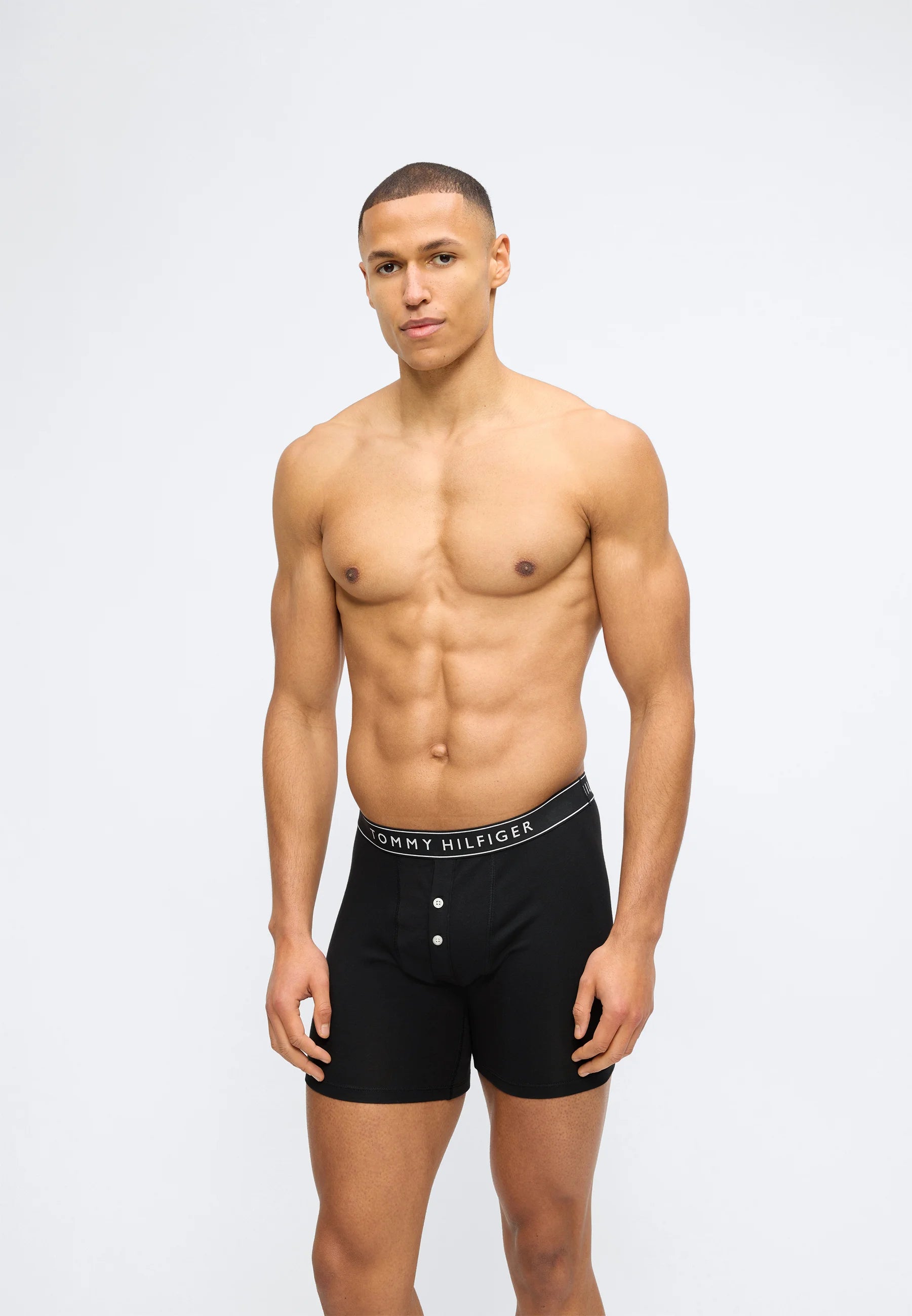 Tommy Hilfiger Everyday Essentials Button Fly Confezione da 2 boxer - Nero