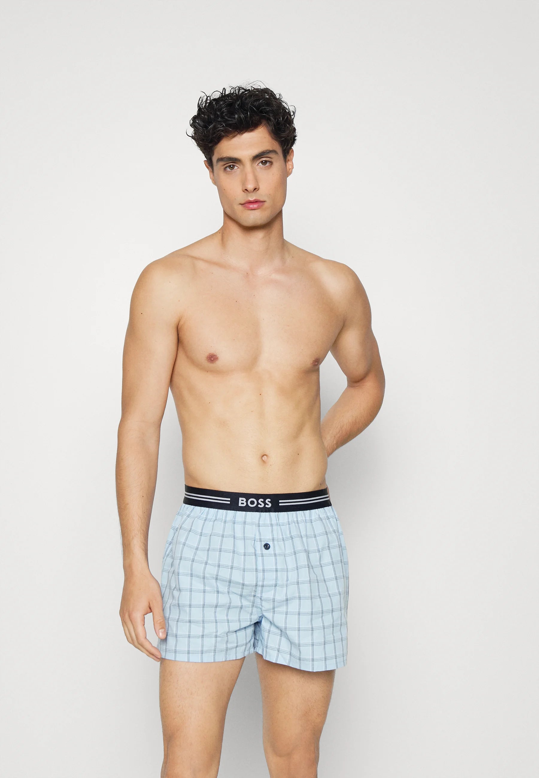 BOSS 3er-Pack Boxershorts – Offenes Blau