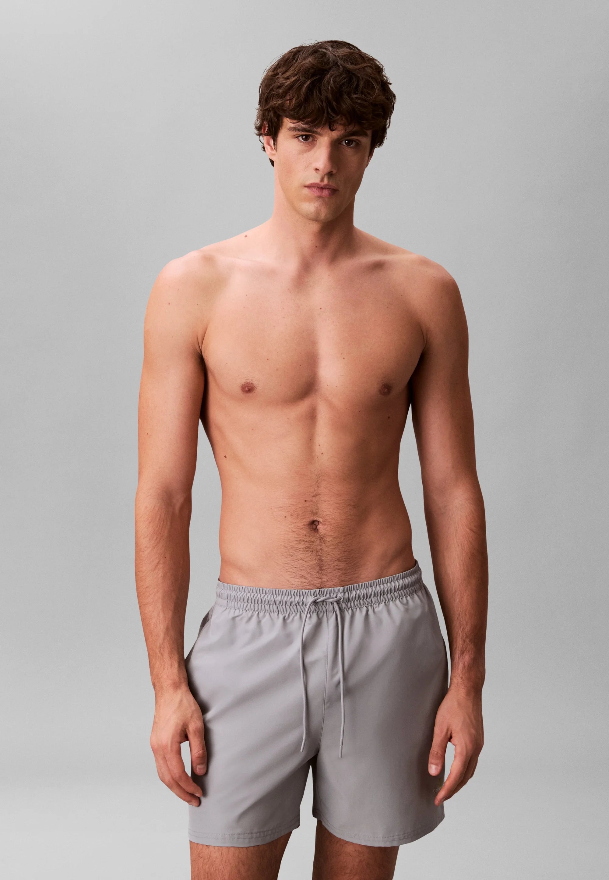 Calvin Klein Monogram Swim Shorts – Misty Grey