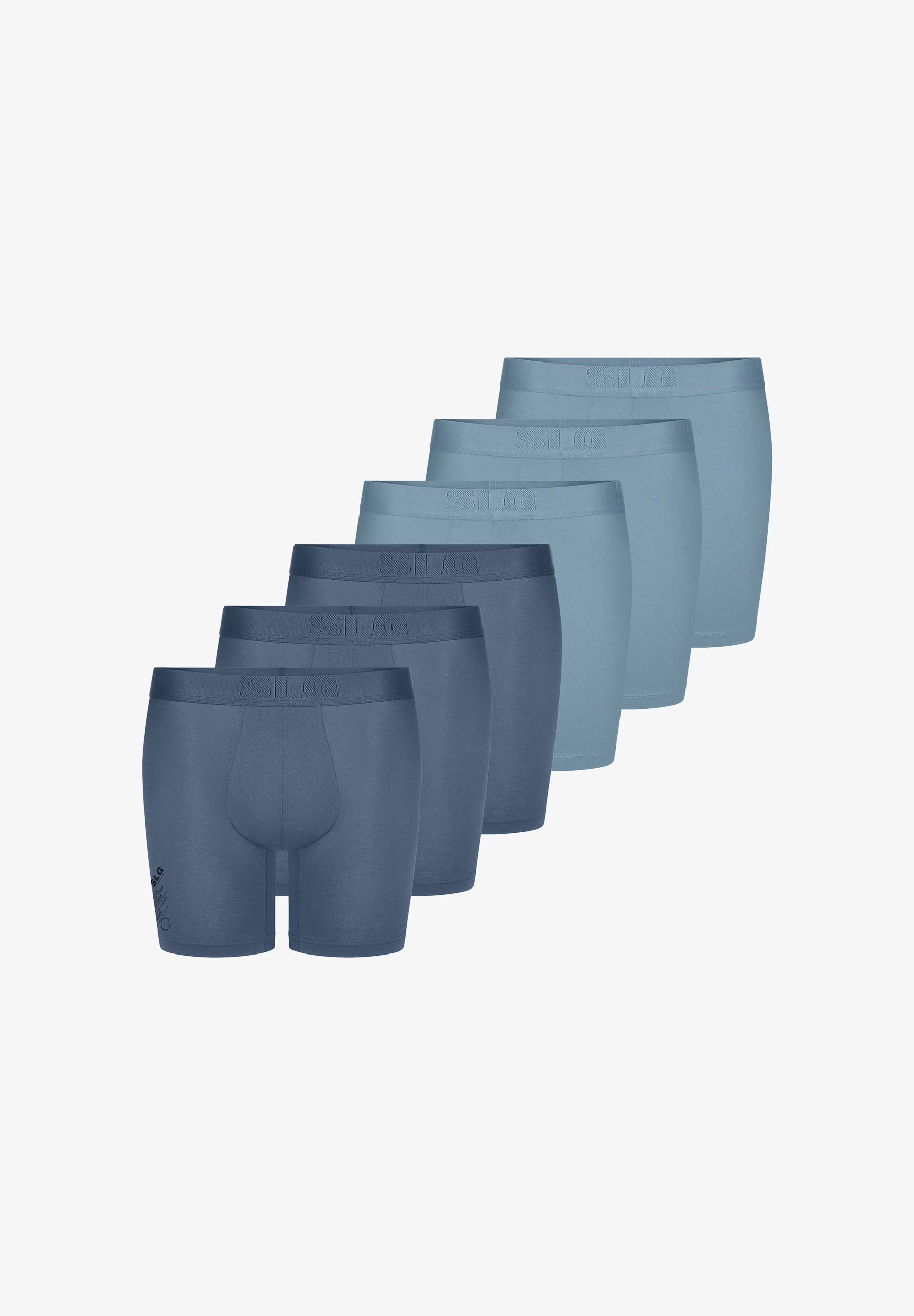 Confezione da 6 boxer morbidi Sloggi Base - Combinazione blu chiaro