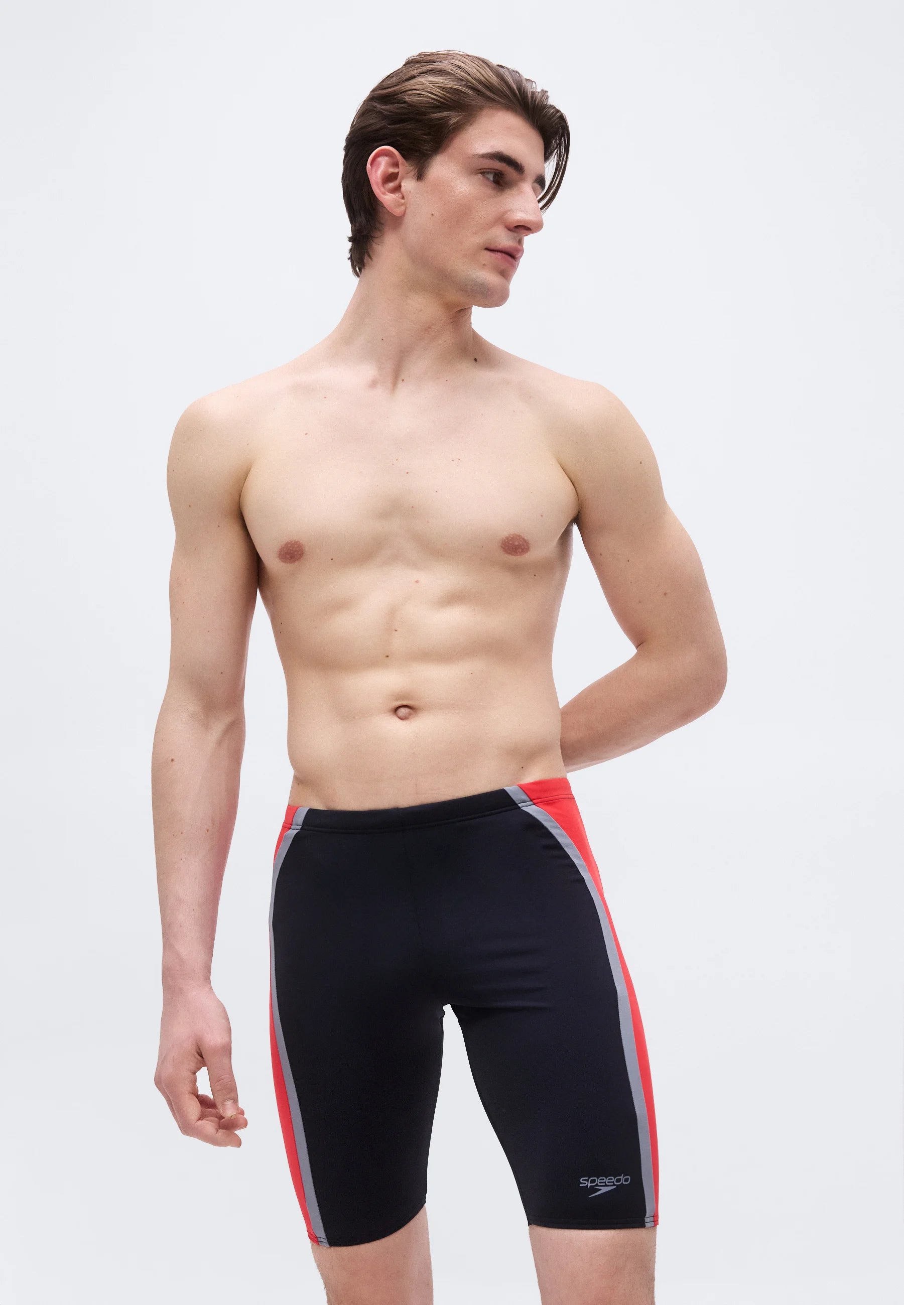 Speedo Splice Jammer – antracit, červená