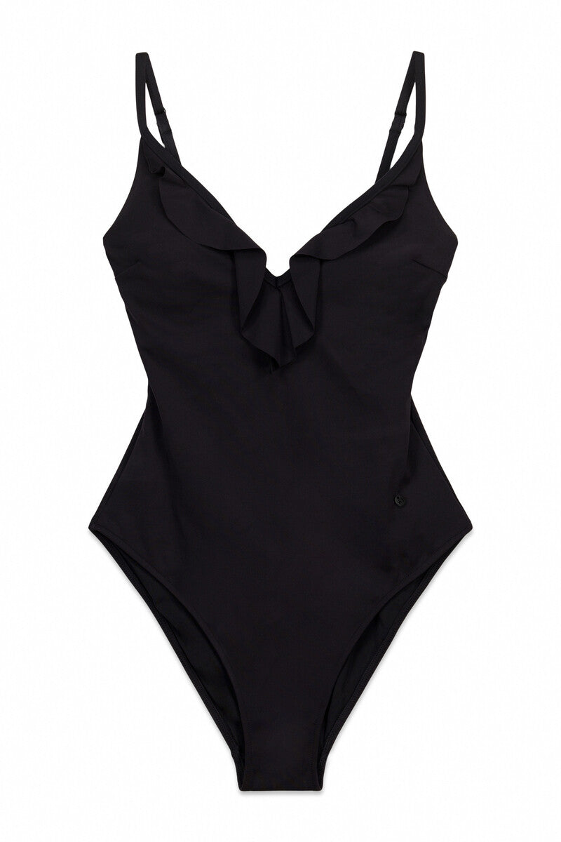 Women’secret Black Shaping Ruffle Swimsuit – Black