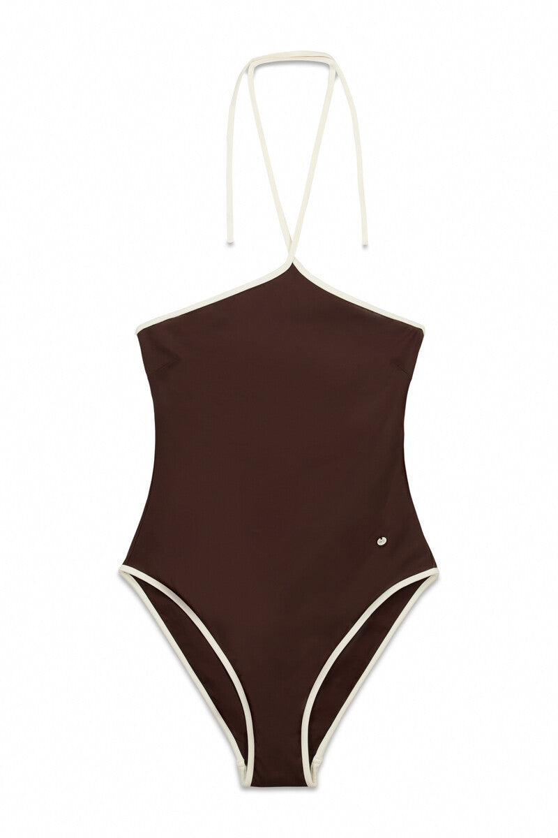 Maillot de bain dos nu galbant marron Women'secret - Nude